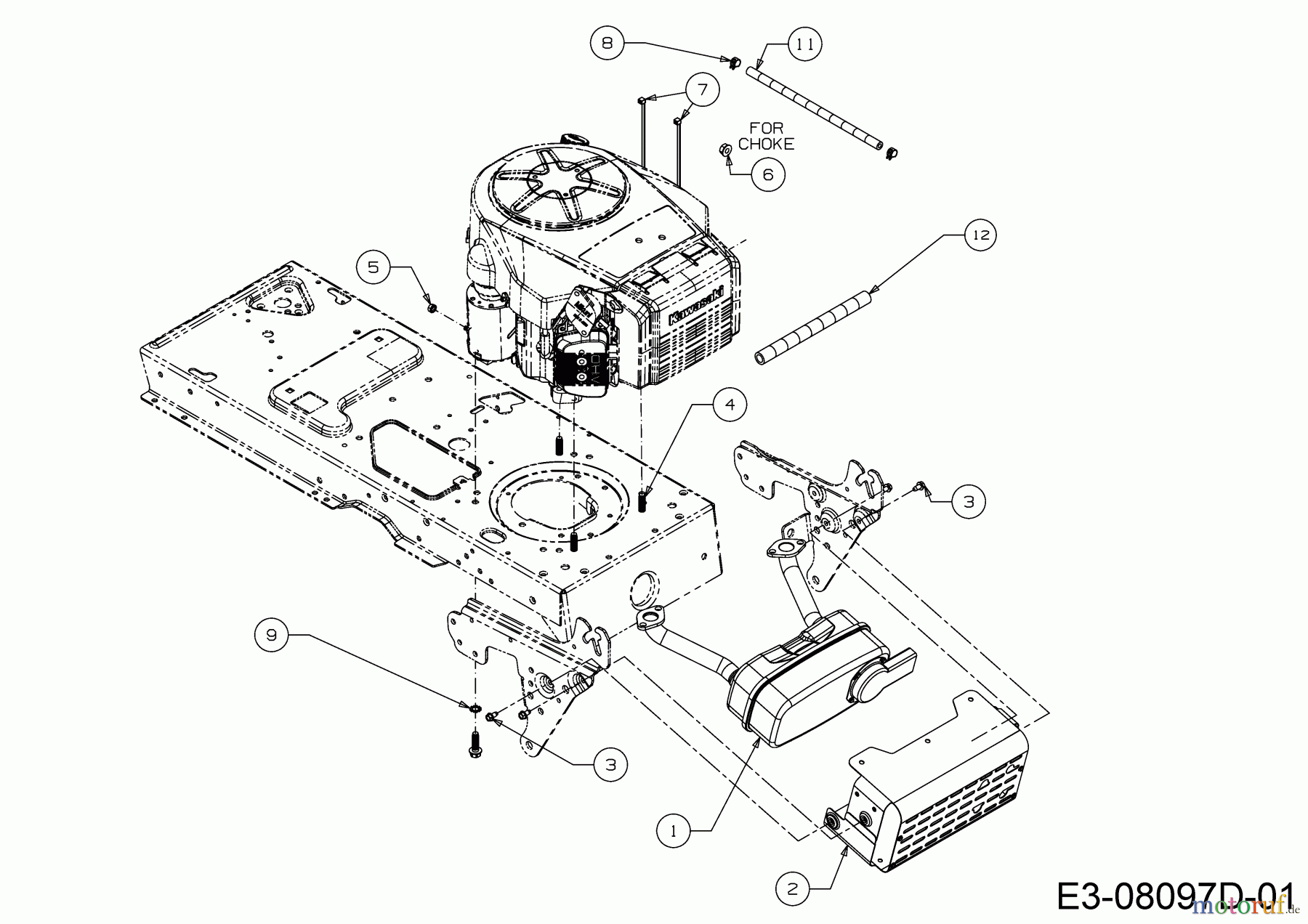 MTD Rasentraktoren LT 105 EXHK 13AG71KN682 (2019) Motorzubehör