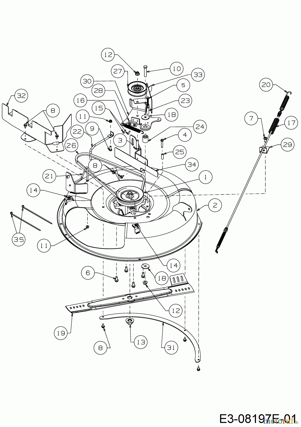 MTD Rasentraktoren Minirider 60 RDE 13AA26SC600 (2019) Mähwerk C (24