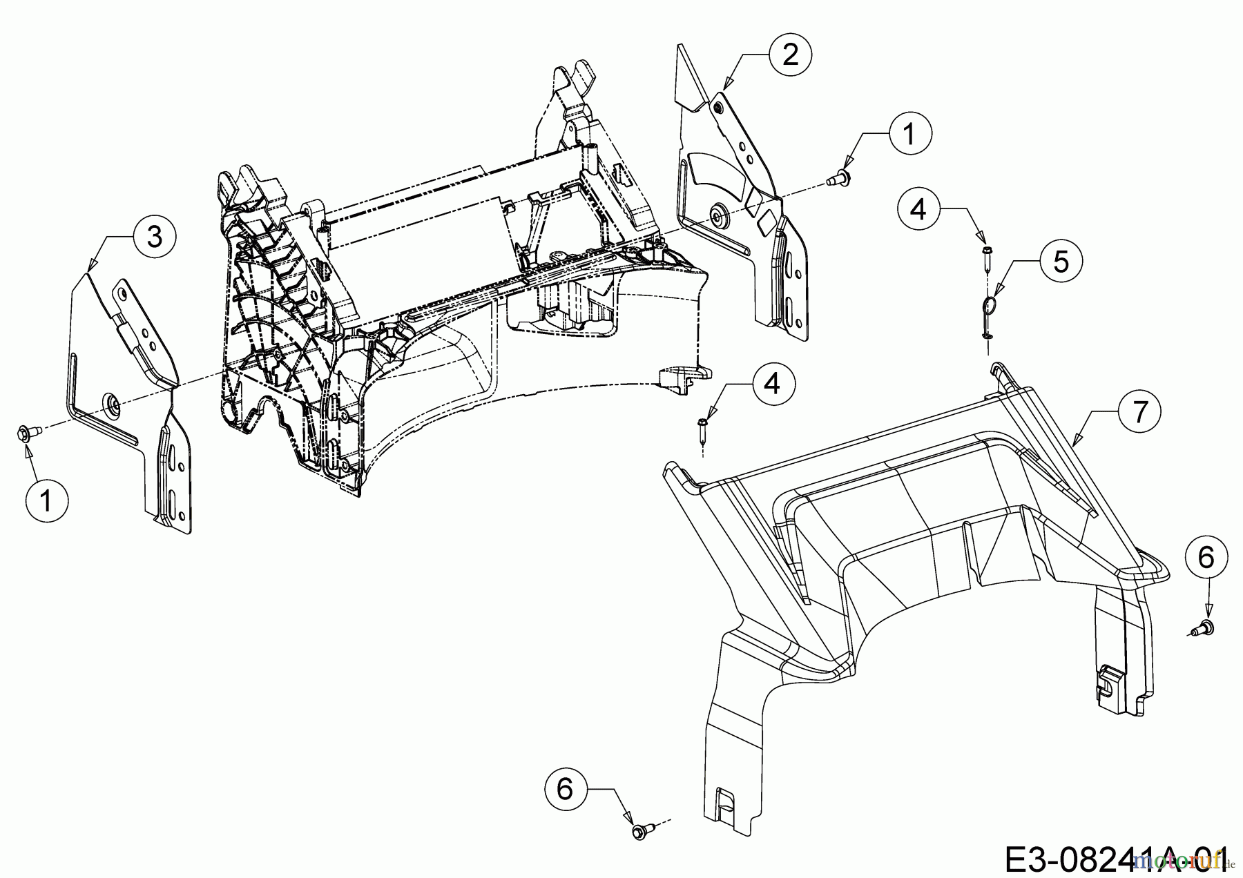 Mr.Gardener Motormäher mit Antrieb HW 53 BAV-IS 12AGPN7E629 (2019) Abdeckung hinten