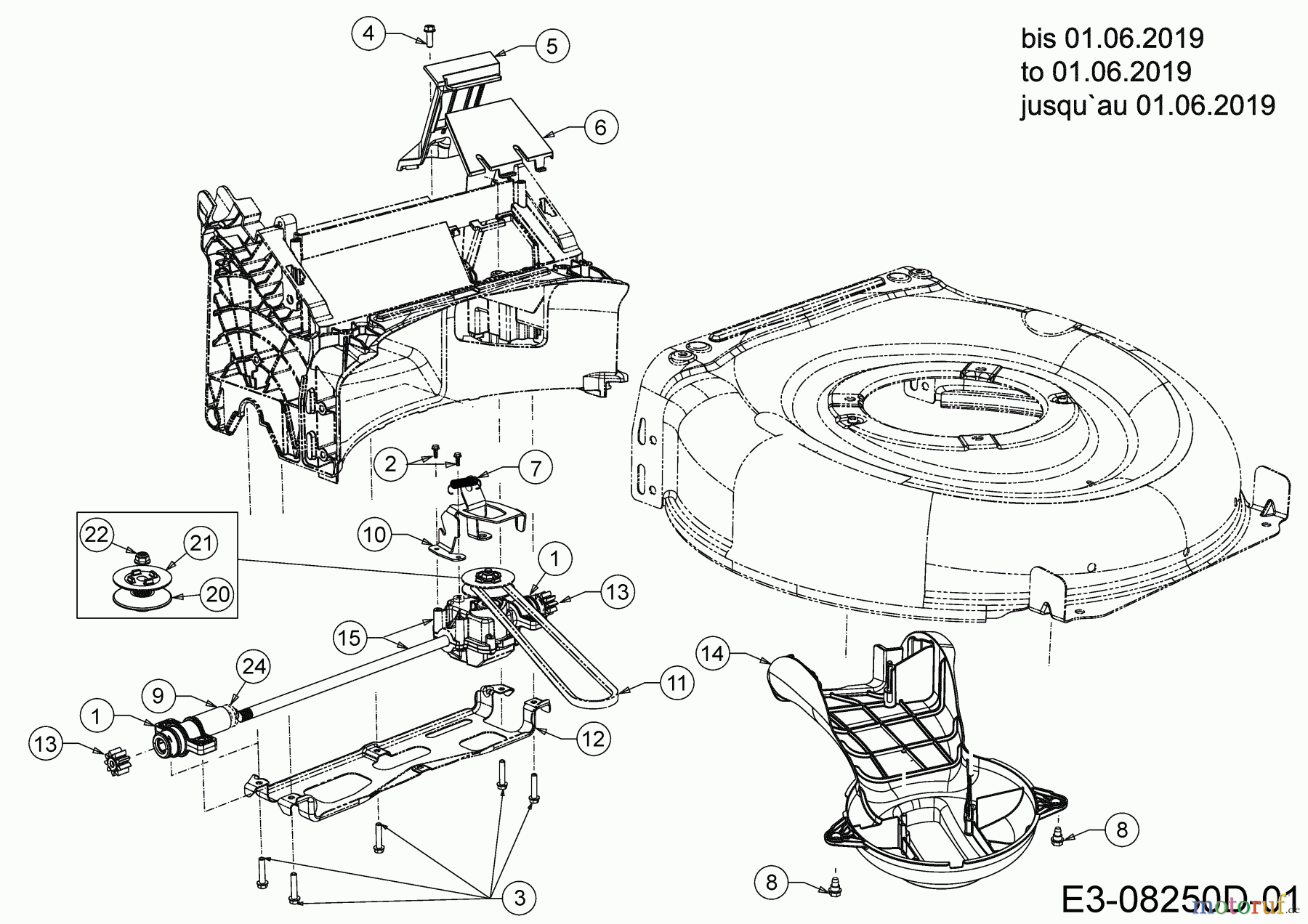  MTD Motormäher mit Antrieb Advance 53 SPKVHW 12AKPN7D600 (2019) Getriebe, Keilriemen bis 01.06.2019
