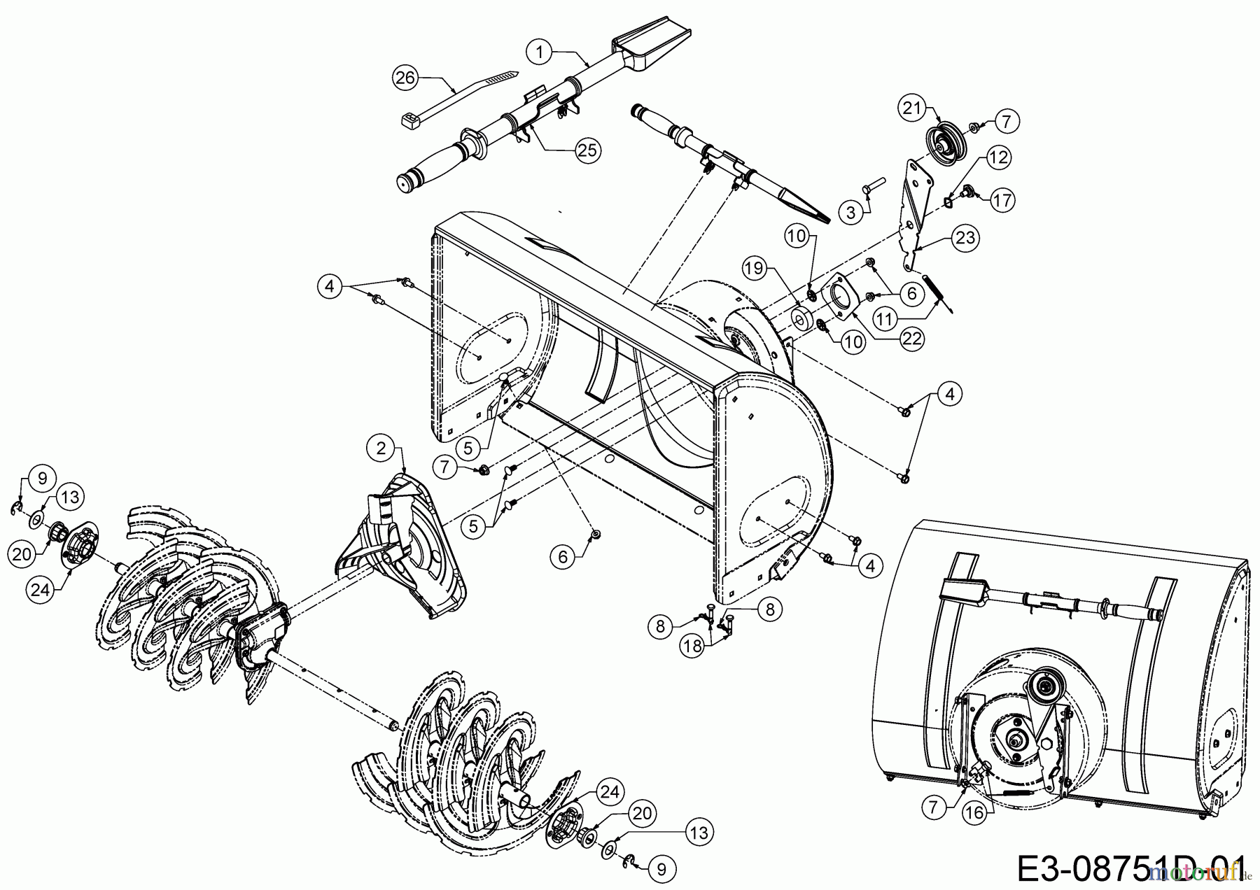 MTD Schneefräsen SMART M 61 31B-6BC2678 (2021) Reinigungswerkzeug, Schaufelrad