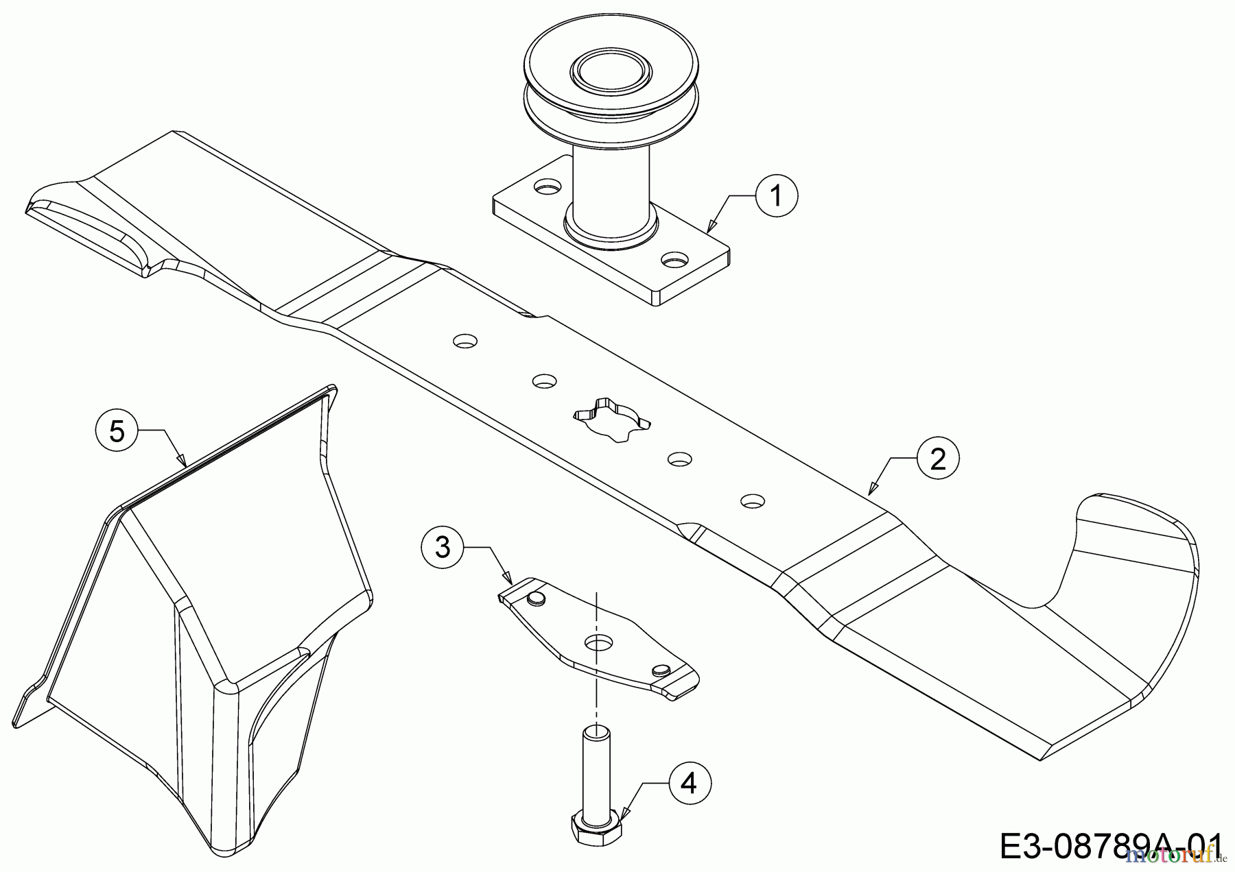 MTD Motormäher mit Antrieb Optima 46 SPHHW 12C-THDQ600 (2019) Messer, Messeraufnahme, Mulchstopfen