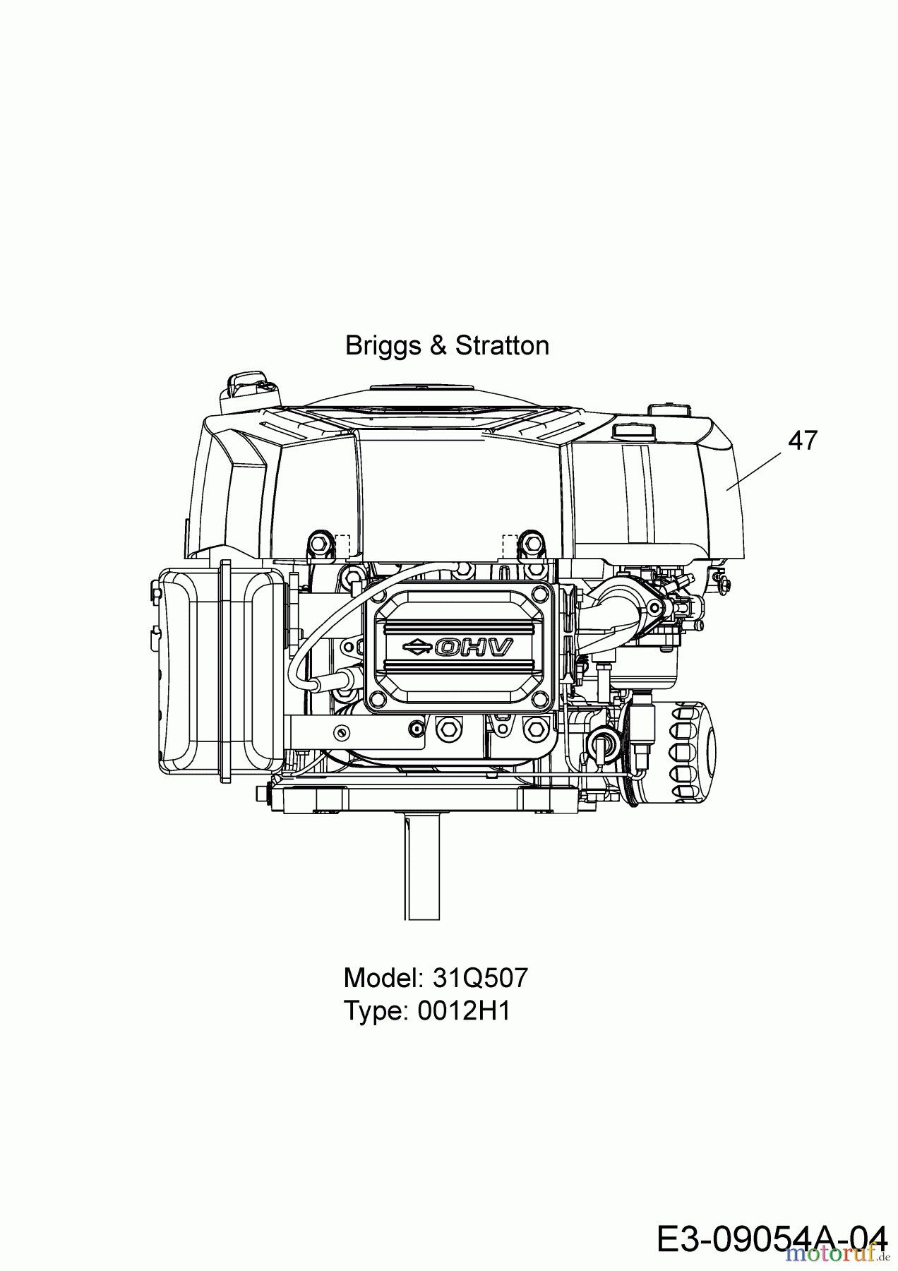 MTD Rasentraktoren Smart RN 145 13IM76KN600 (2019) Motor Briggs & Stratton