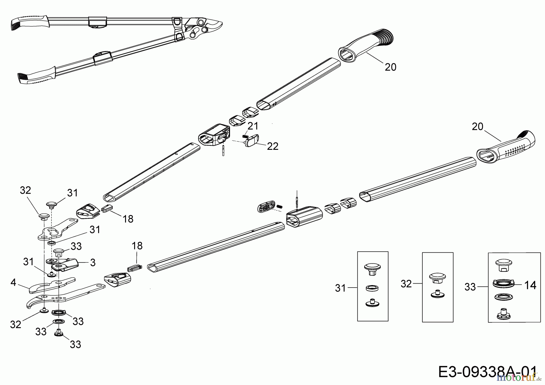 Troy-Bilt Astscheren Power Cut RR 900 T (TB) 73BGA008609 (2019) Grundgerät