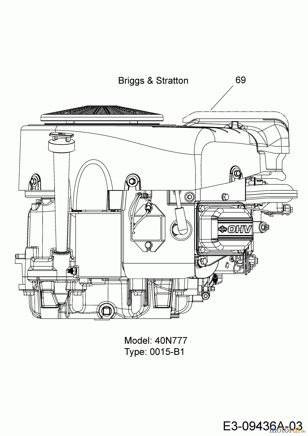 MTD Rasentraktoren LT 107 EXTB 13HT76KG682 (2019) Motor Briggs & Stratton