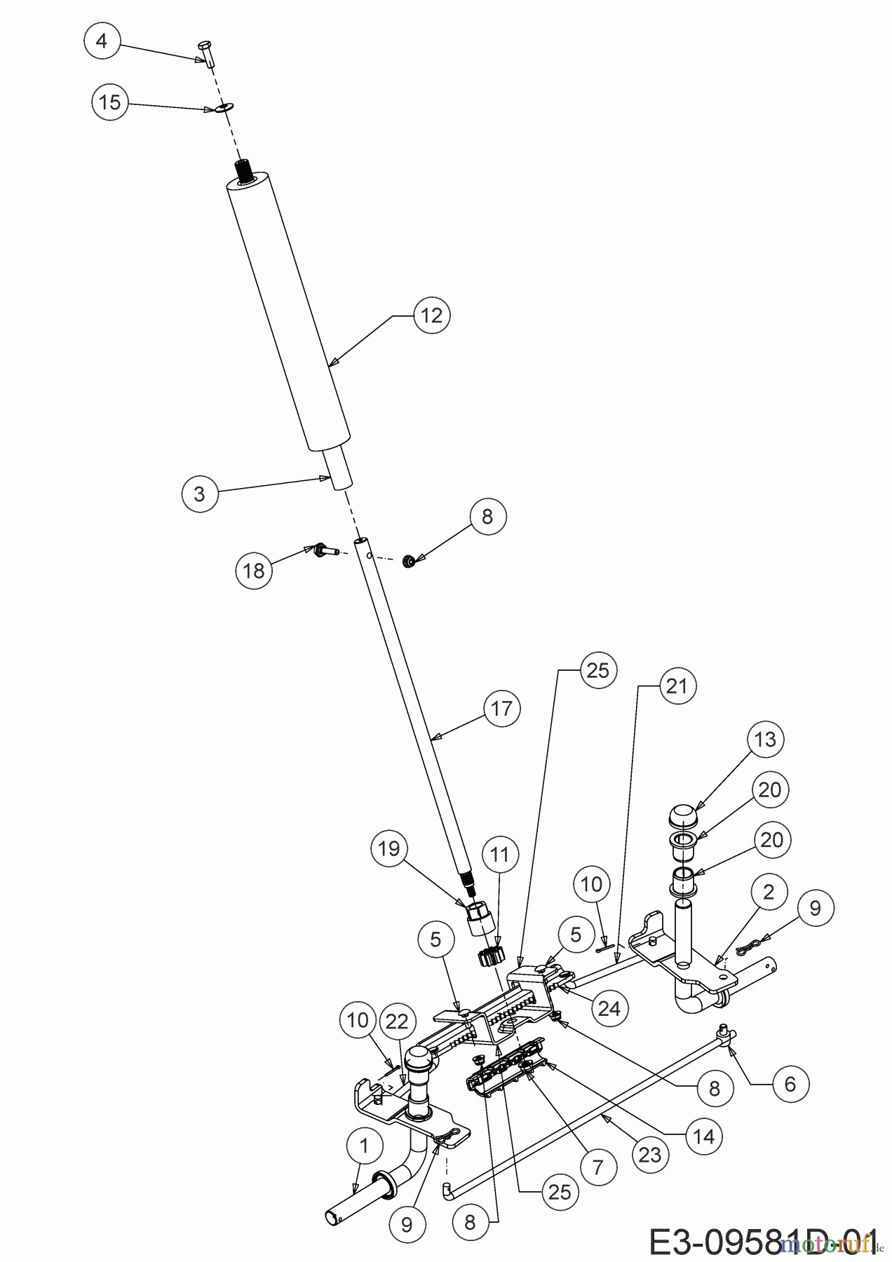 Helington Rasentraktoren H 76 SM 13A726JD686 (2020) Lenkung