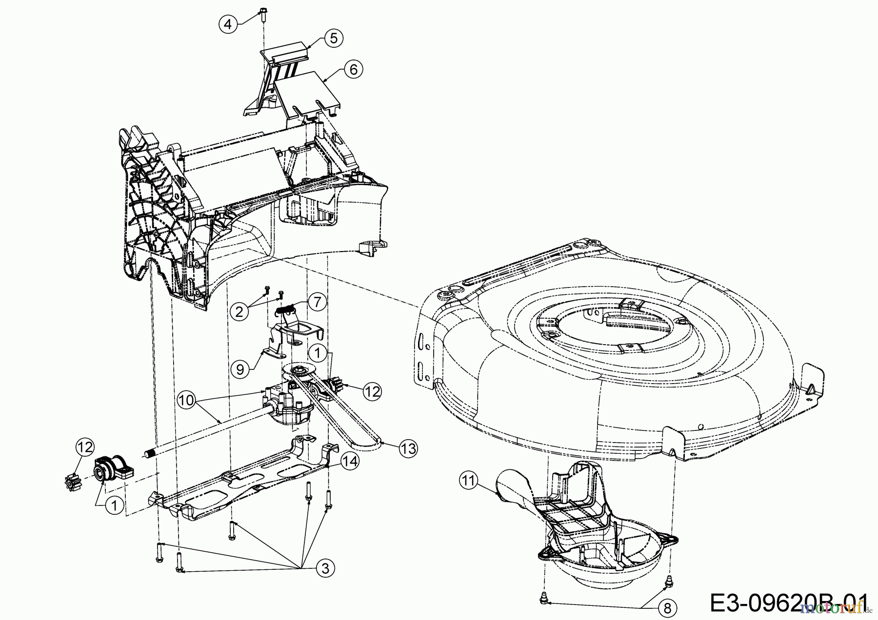 MTD Motormäher mit Antrieb Optima 46 SPHHW 12C-THDQ600 (2018) Getriebe, Keilriemen