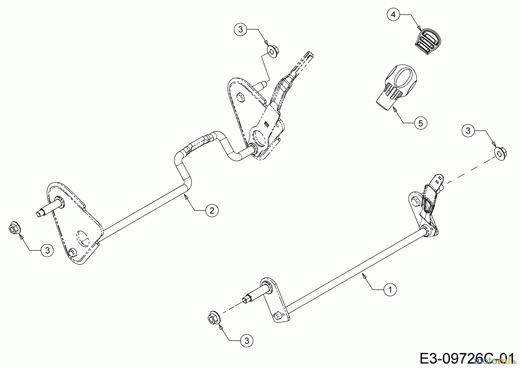 MTD Motormäher mit Antrieb SP 53 HWK 12C-PD7D600 (2020) Achsen, Höhenverstellung