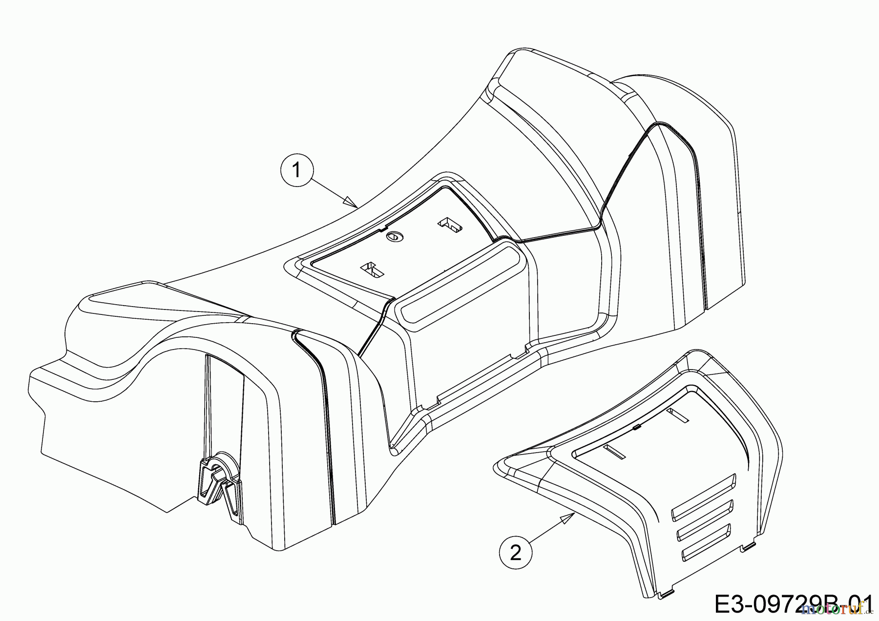 MTD Motormäher mit Antrieb SP 53 HWH 12A-PDDQ600 (2020) Abdeckung Vorderachse