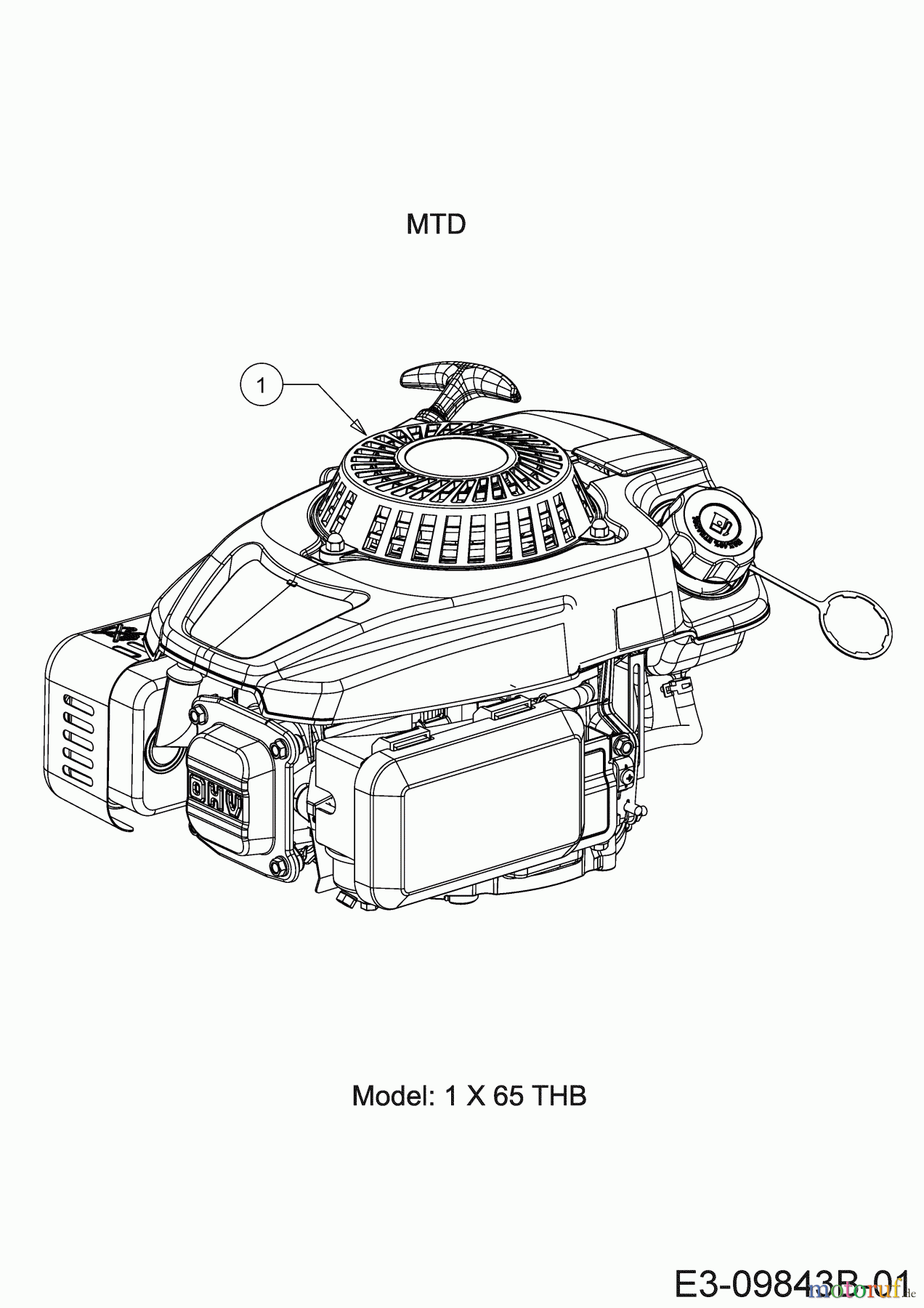 MTD Motorhacken T/245 21D-25MC678 (2019) Motor MTD