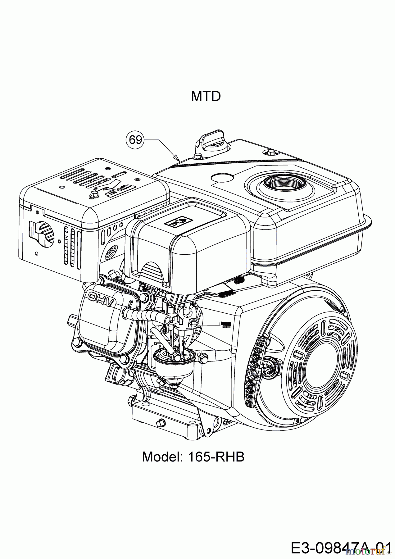 MTD Motorhacken T/380 M 21D-38MT678 (2020) Motor MTD