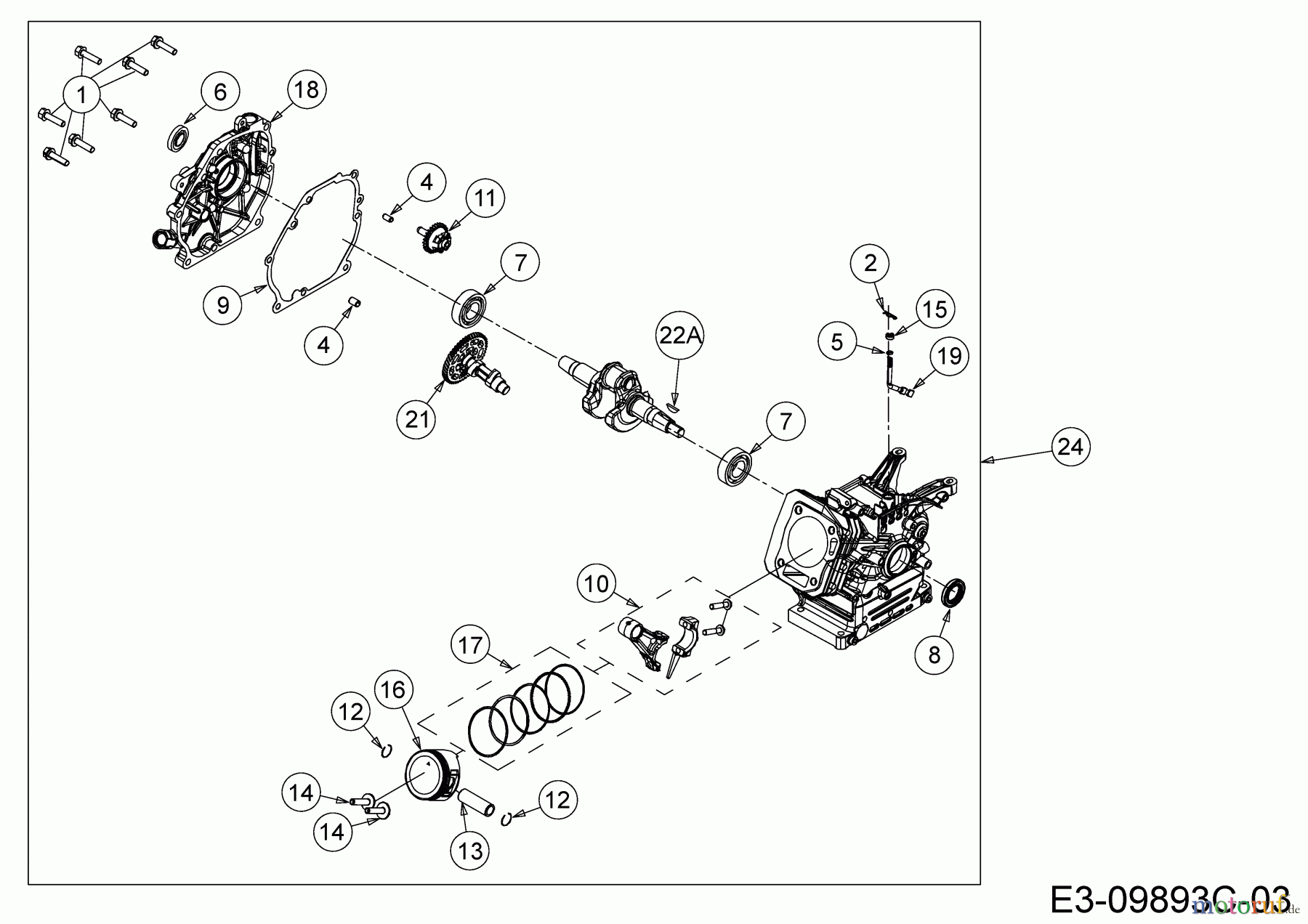  MTD-Motoren Horizontal 670-WHA 752Z670-WHA  (2019) Rumpfmotor