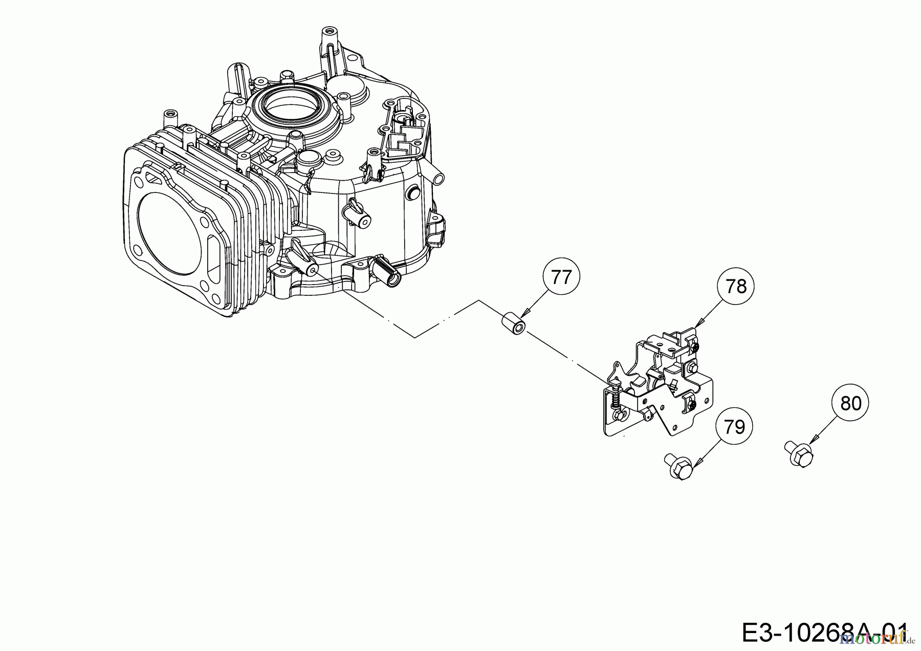 MTD-Motoren Vertikal 4P90JHE 752Z4P90JHE (2019) Halteplatte Choke