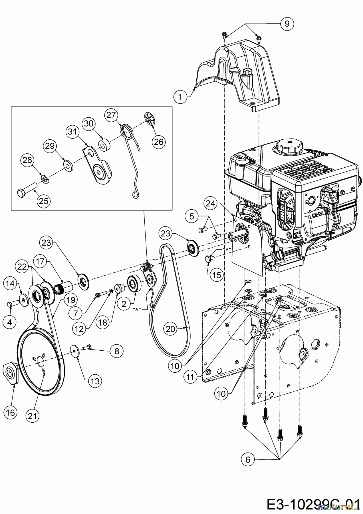 MTD Schneefräsen Optima ME 66 T 31BY7FT3678 (2021) Fahrantrieb, Fräsantrieb