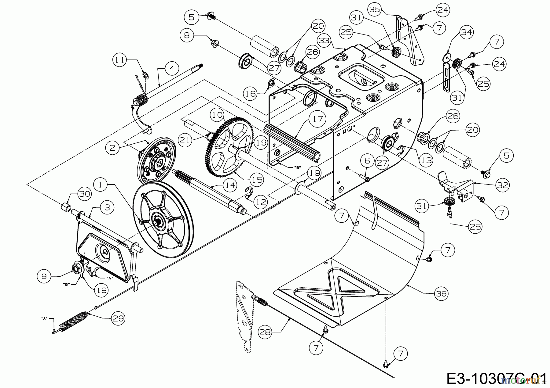 MTD Schneefräsen SMART M 61 31B-6BC2678 (2021) Fahrantrieb