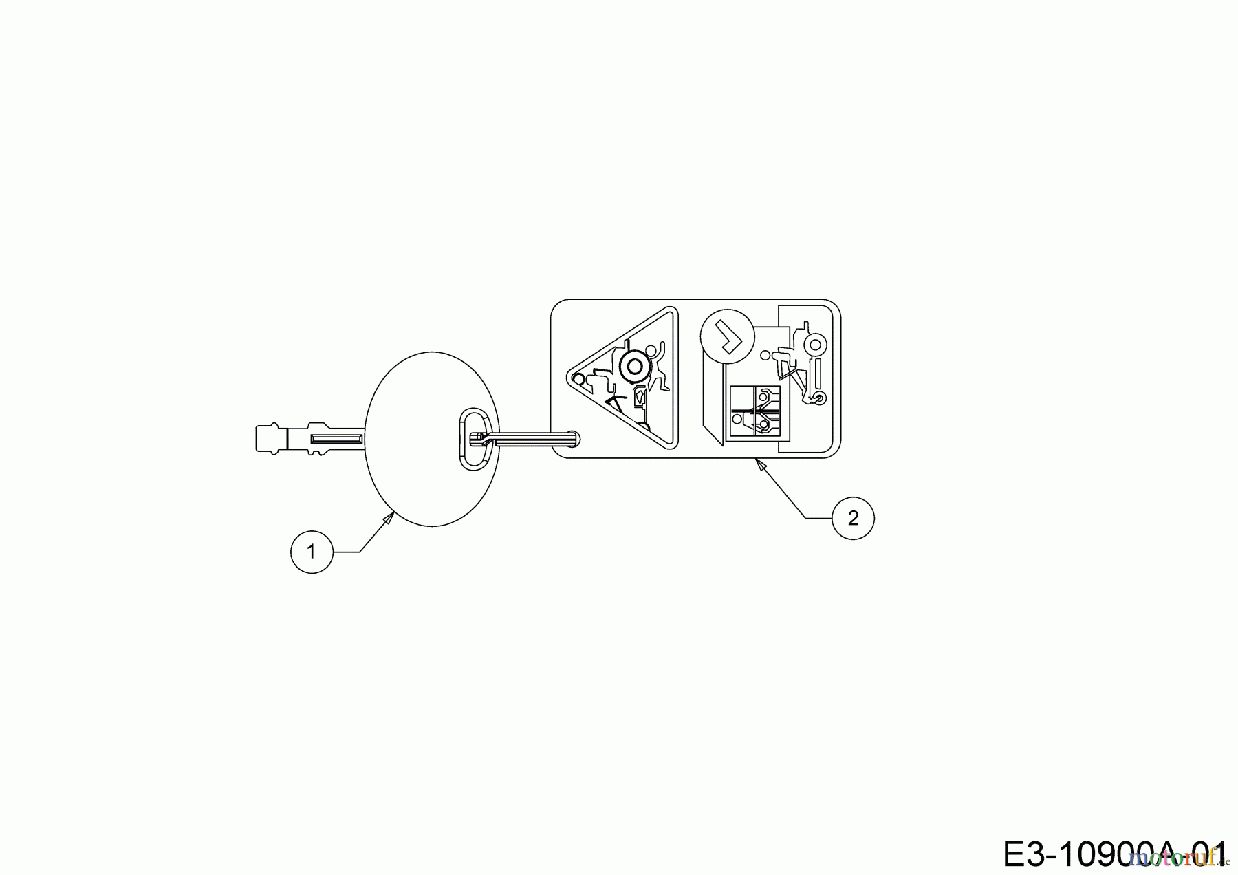 MTD Rasentraktoren Minirider 60 RDE 13BA26SC600 (2020) Schlüssel