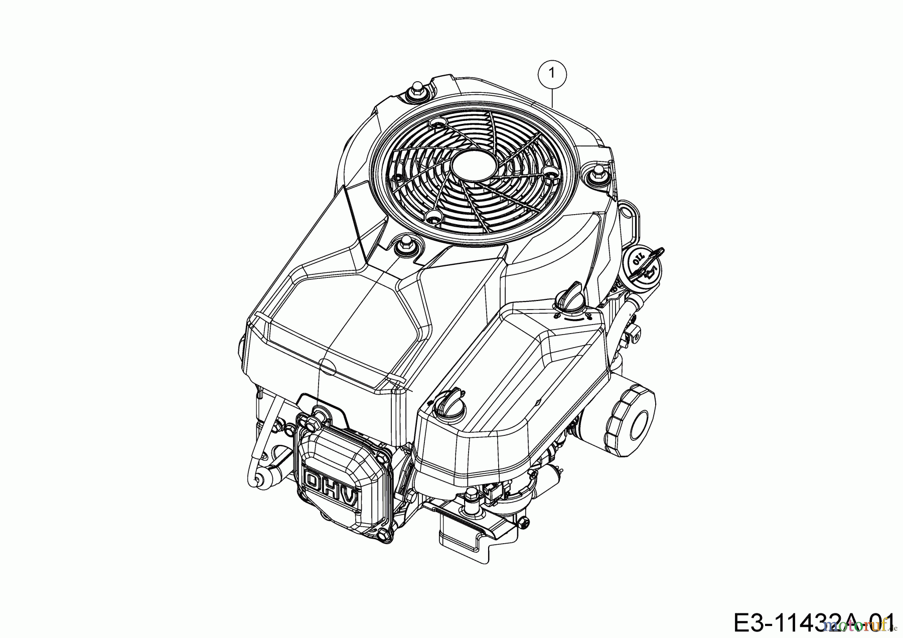 Bricolage Rasentraktoren INV A145107 LB 13AM79SG648 (2019) Motor