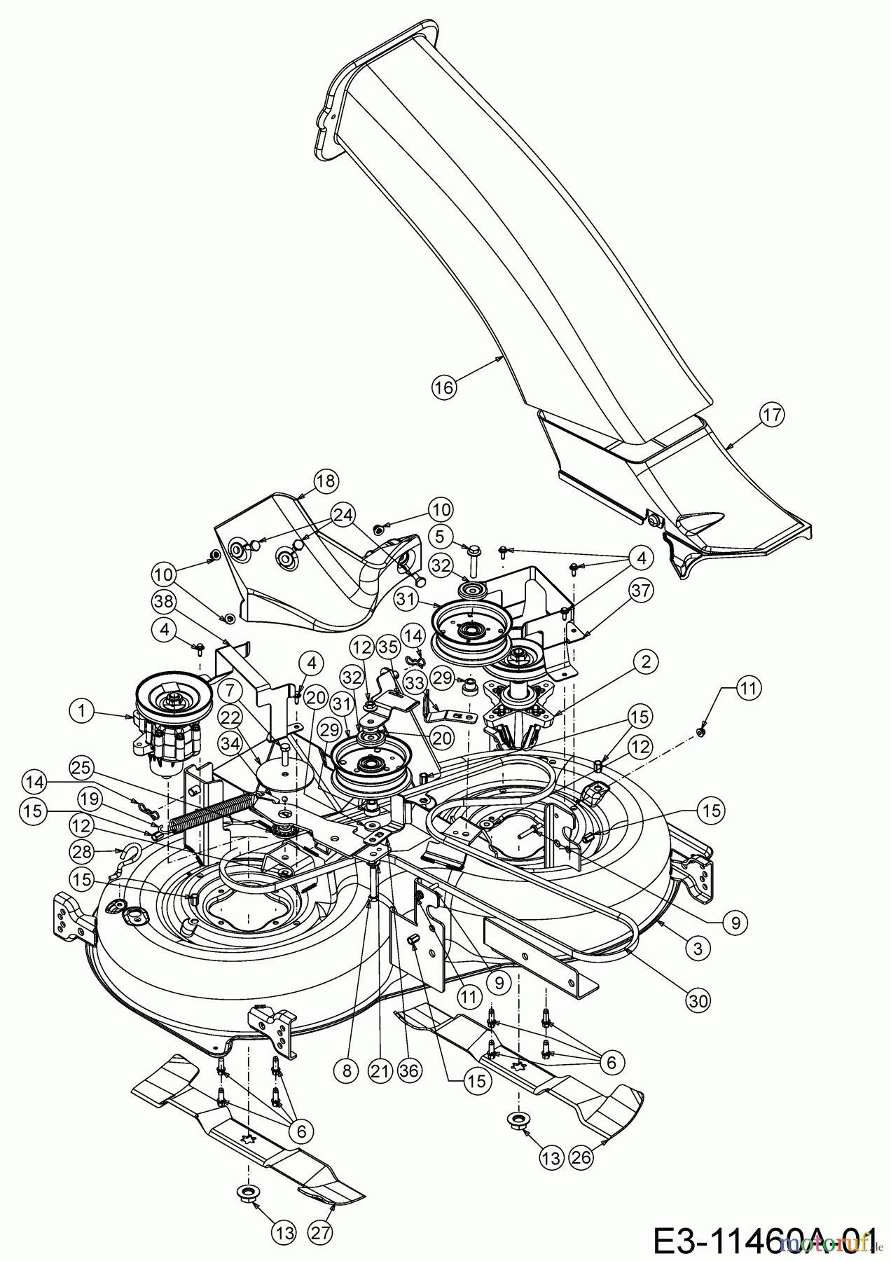 Greenbase Rasentraktoren V 182 I 13ATA1KB618 (2020) Mähwerk B (37