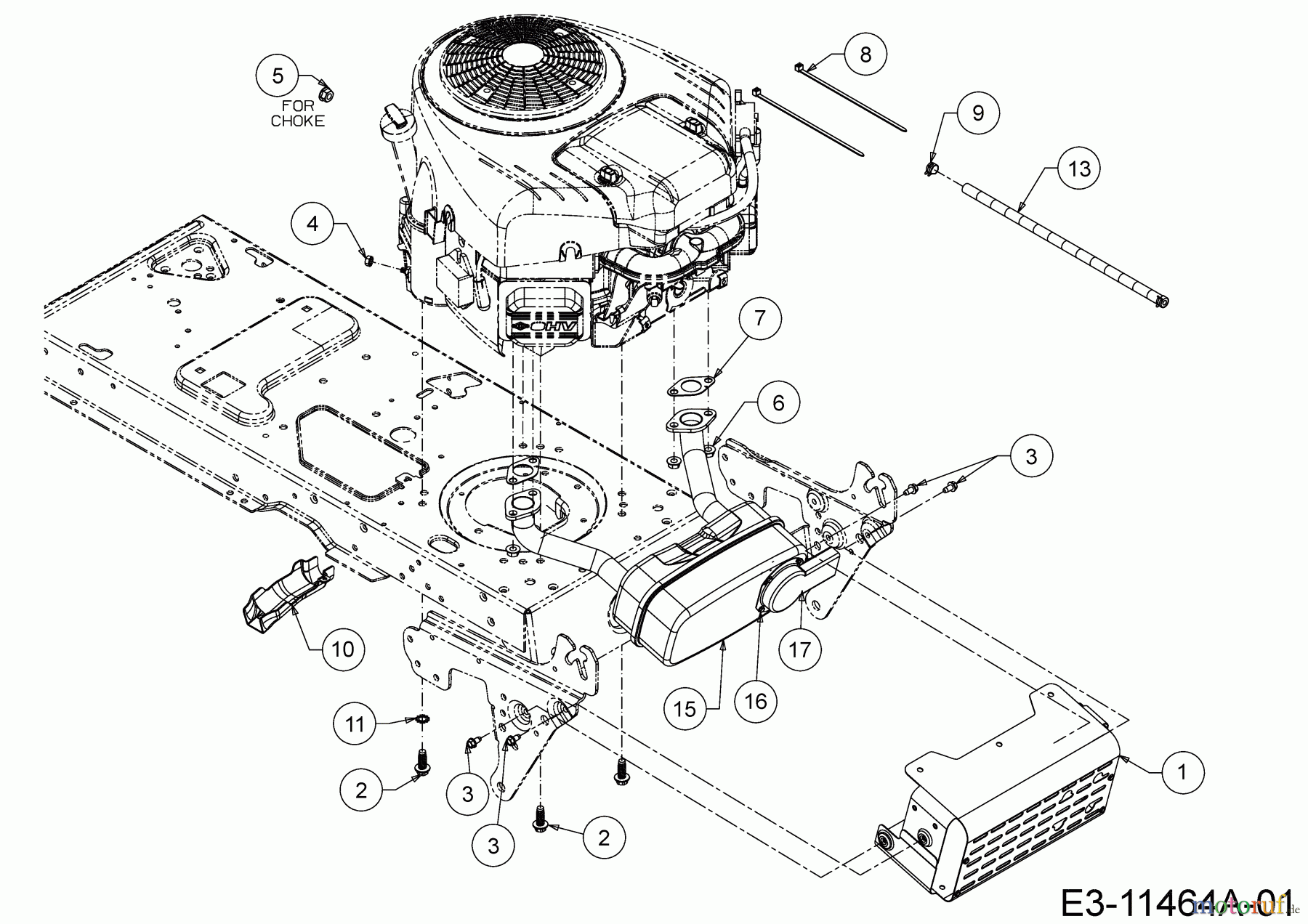 Verts Loisirs Rasentraktoren VL 107 HBI 13IT79KG617 (2019) Motorzubehör