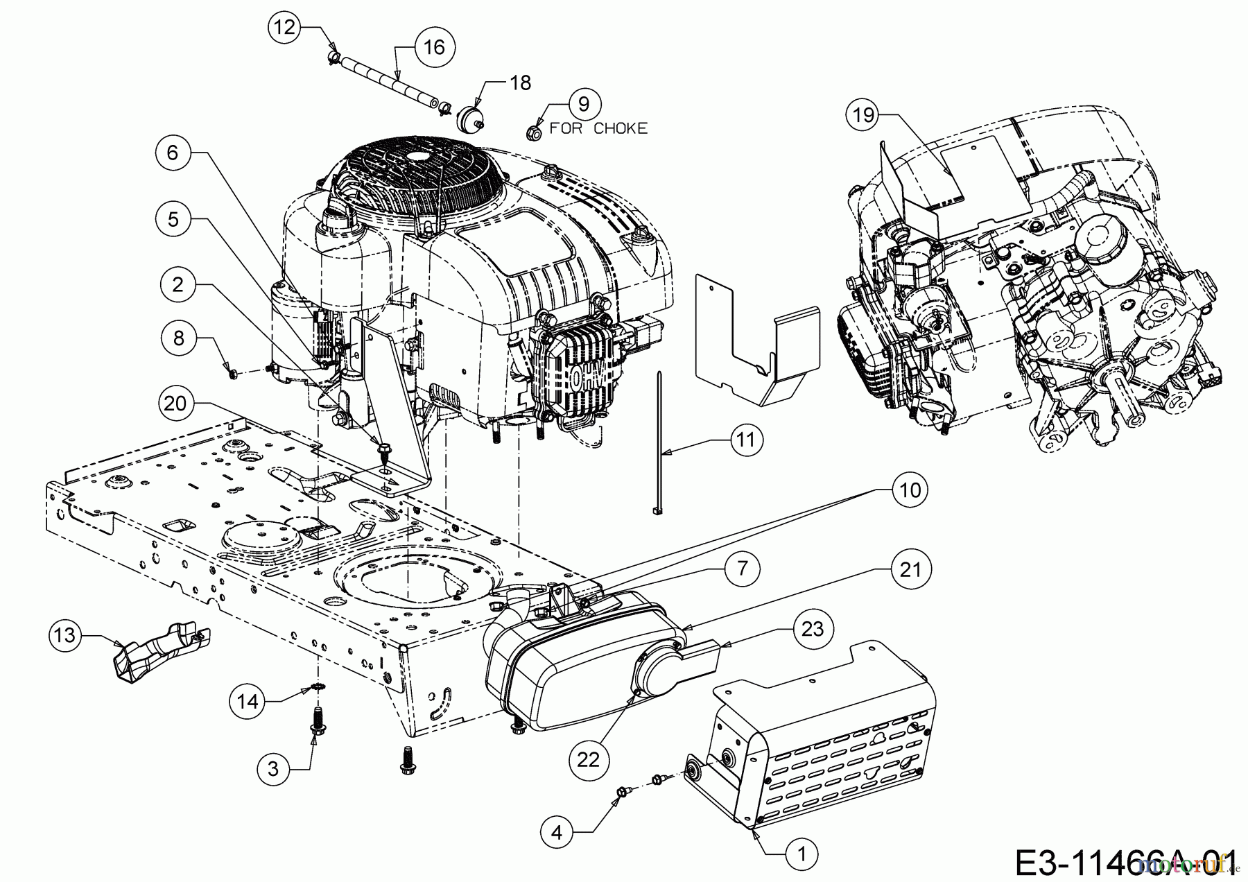 Riwall Rasentraktoren RLT 92 H 13A2715E676 (2019) Motorzubehör