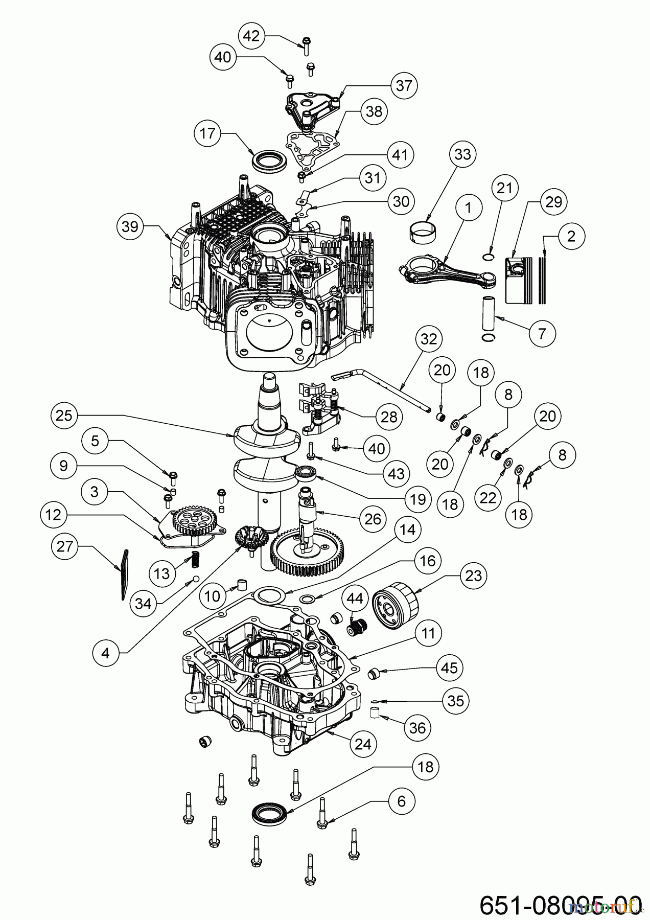 MTD-Motoren Vertikal 8Q78XW 752Z8Q78XW (2020) Kolben, Kurbelwelle, Nockenwelle, Pleuel