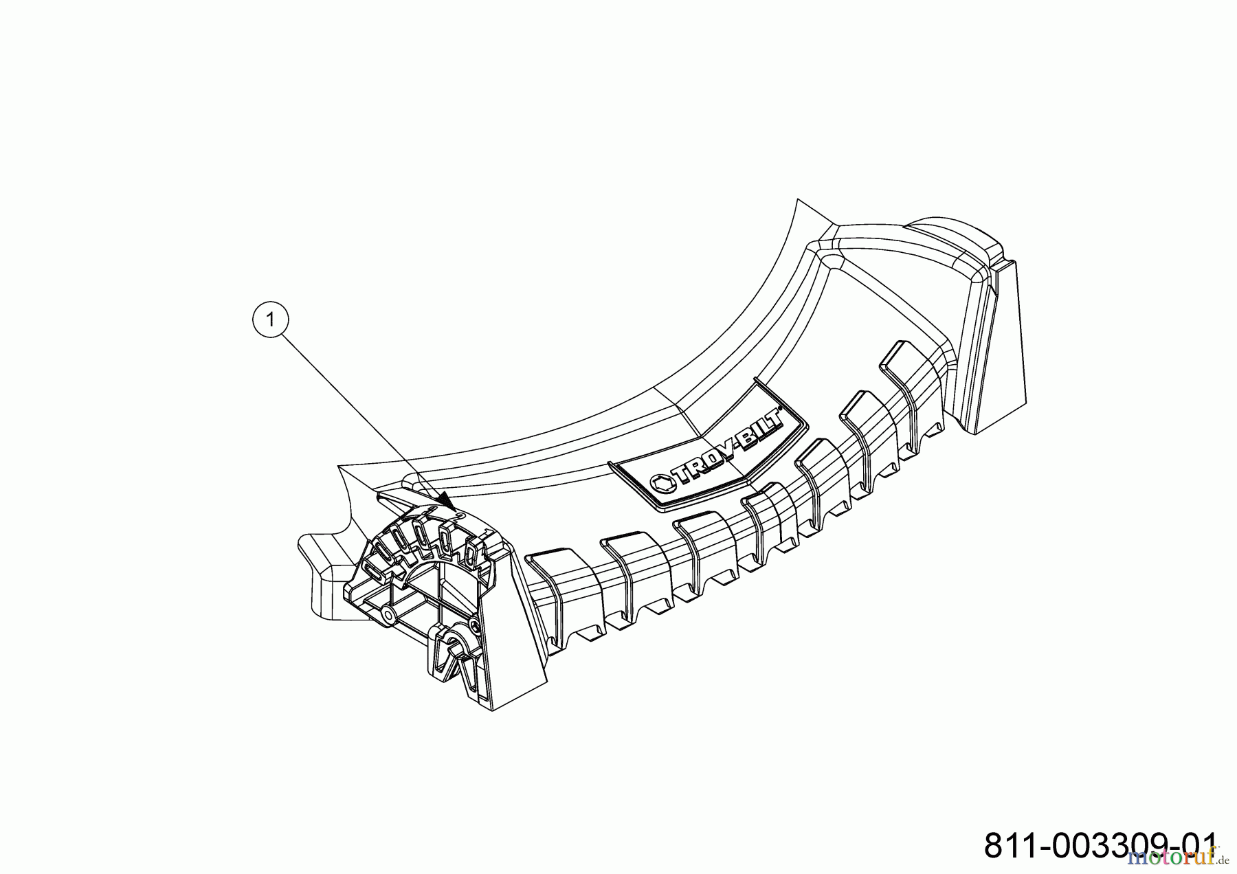 Troy-Bilt Motormäher TB 196 11A-B2ML309 (2023) Abdeckung Vorderachse