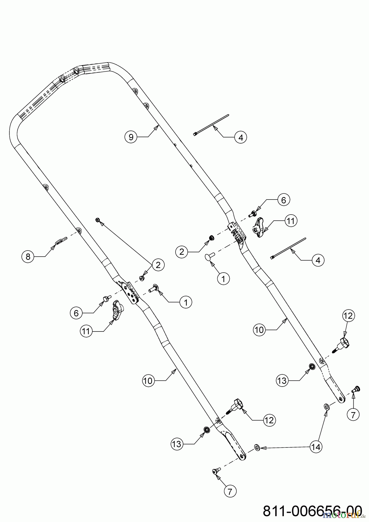 MTD Motormäher mit Antrieb BT 53 SP HW 12A-PFKC600 (2021) Holm