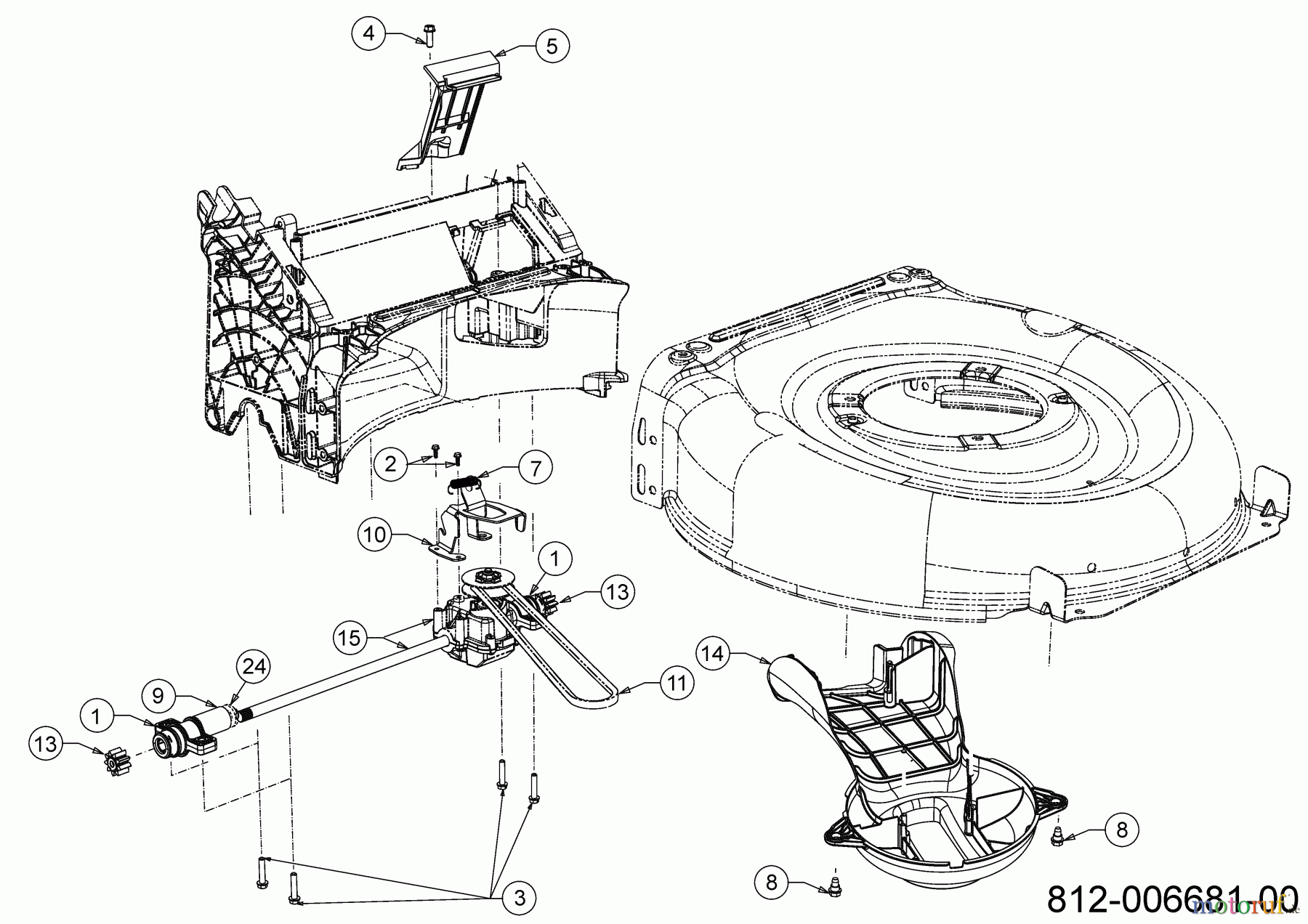  MTD Motormäher mit Antrieb Advance 53 SPKVHW 12CKPN7D600 (2021) Getriebe, Keilriemen