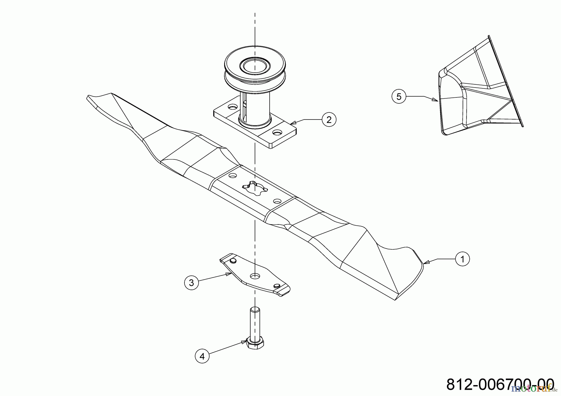 MTD Motormäher mit Antrieb 53 SPSBHW 12E-PF5L600 (2021) Messer, Messeraufnahme, Mulchstopfen