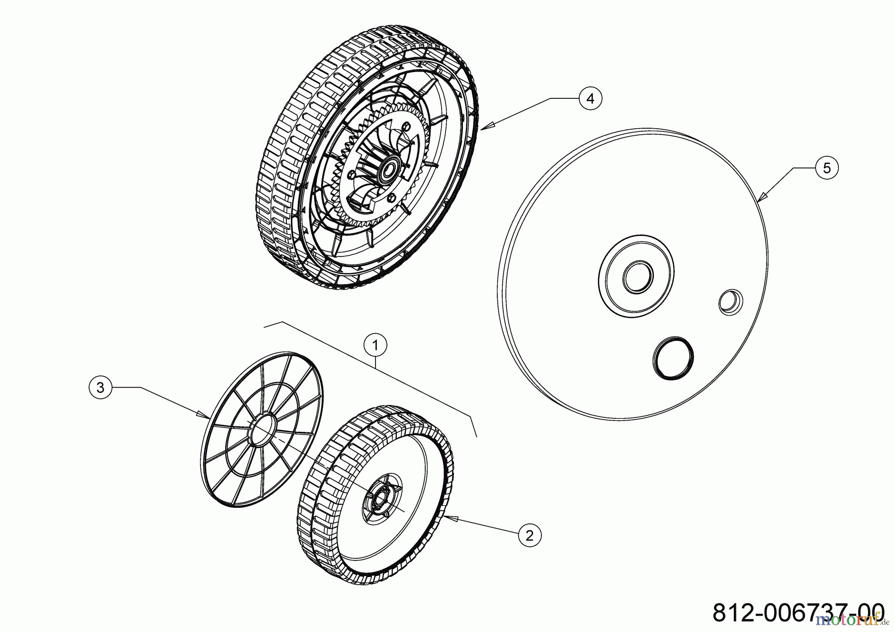 MTD Motormäher mit Antrieb 5350 HW 12C-PD2E600 (2021) Räder