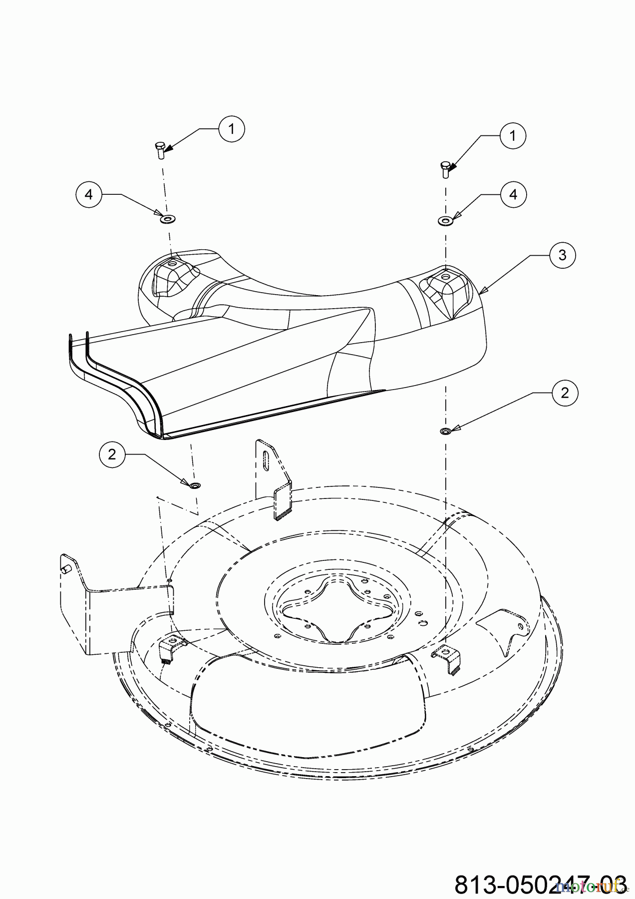 Troy-Bilt Rasentraktoren TB 60T-S SELECT 13AA26JC609 (2024) Deflektor