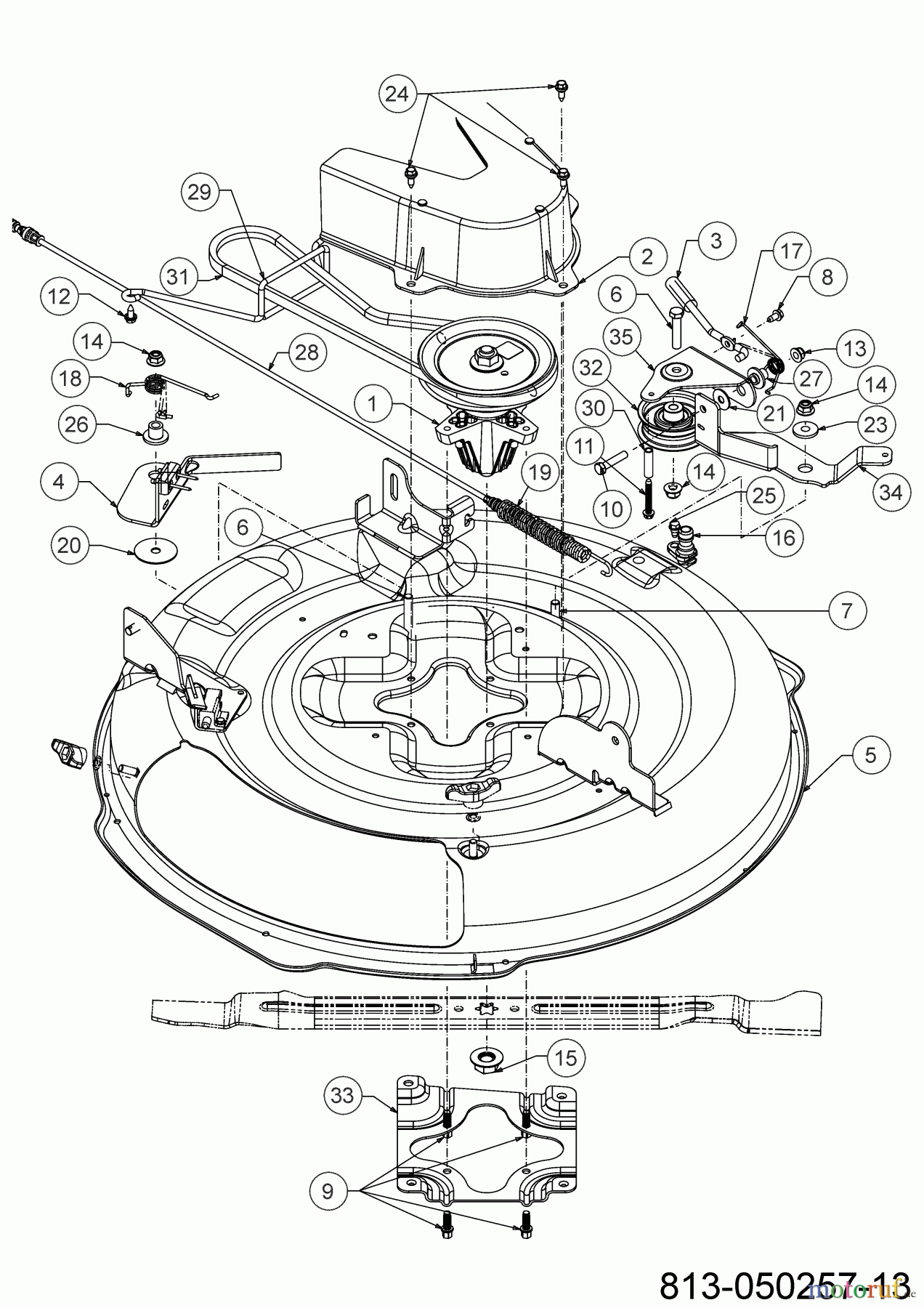 MTD Rasentraktoren Minirider 76 SDE 13C726JD600 (2023) Mähwerk D (30
