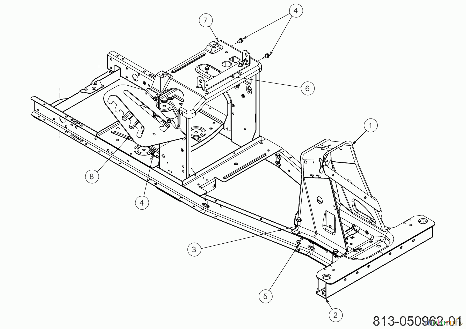  MTD Rasentraktoren Minirider 76 SDE 13C726JD600 (2023) Rahmen