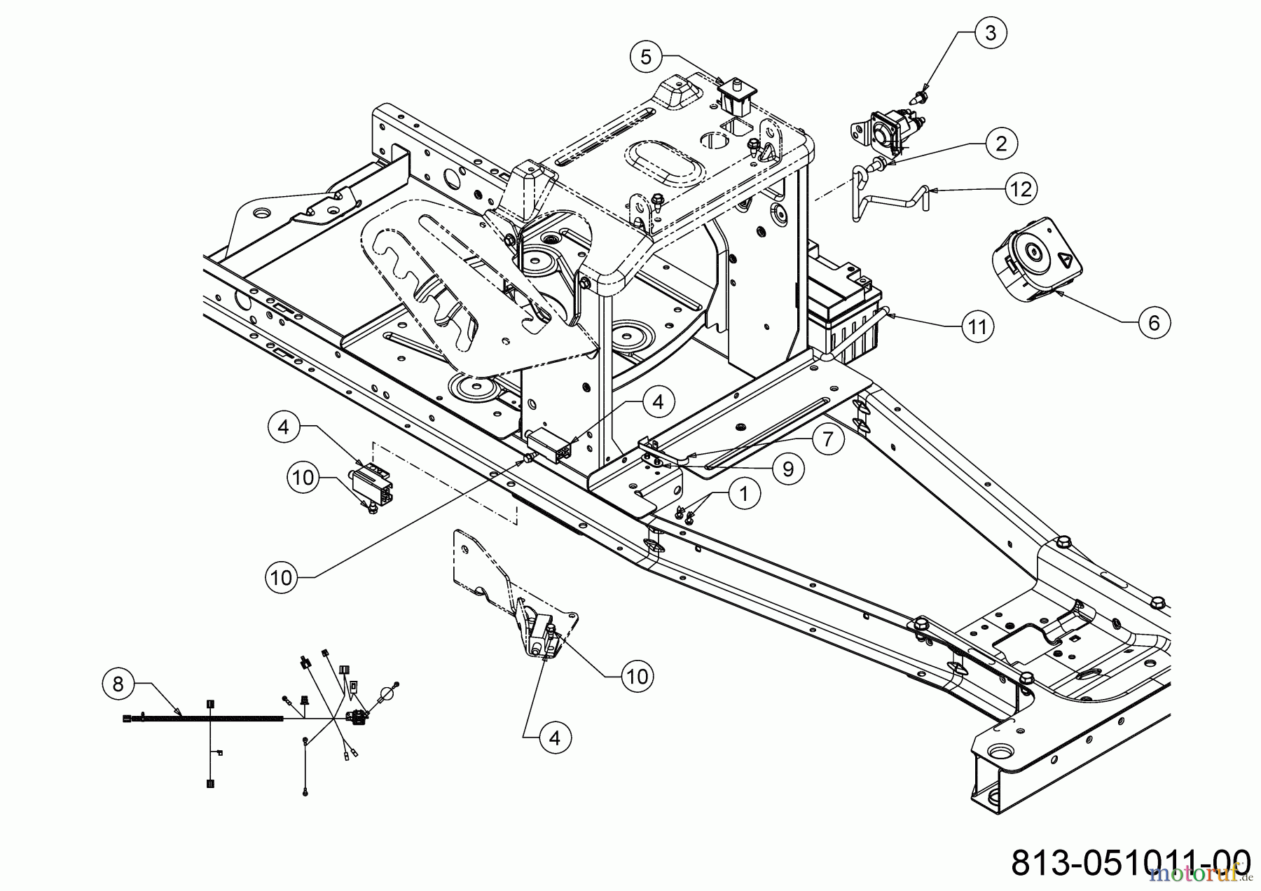  MTD Rasentraktoren Minirider 76 SDE 13C726JD600 (2023) Elektroteile