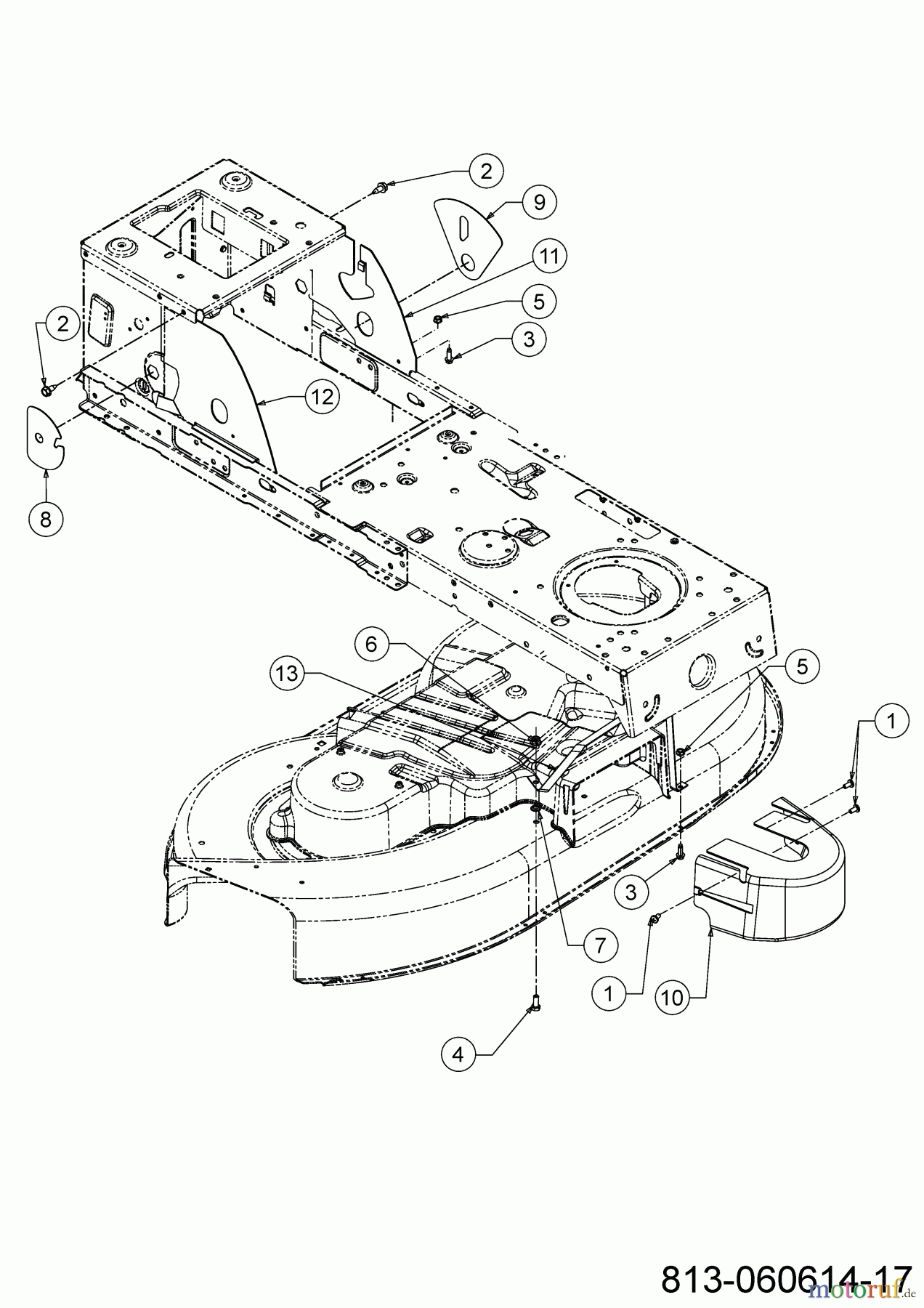 MTD Rasentraktoren LT 107 EXHK 13CG79KG682 (2022) Abdeckungen Mähwerk G (42