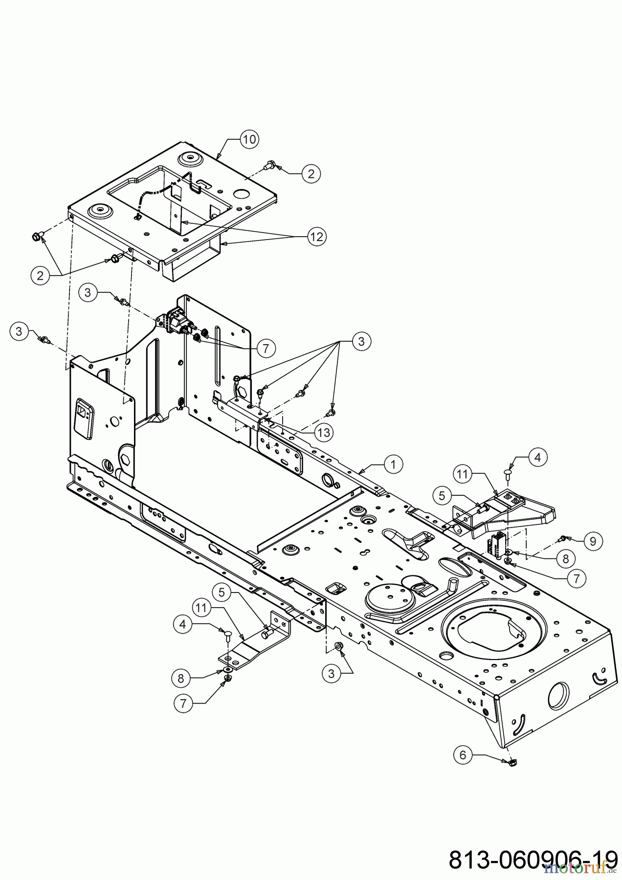 MTD Rasentraktoren Smart RG 145 13A876KG600 (2021) Rahmen