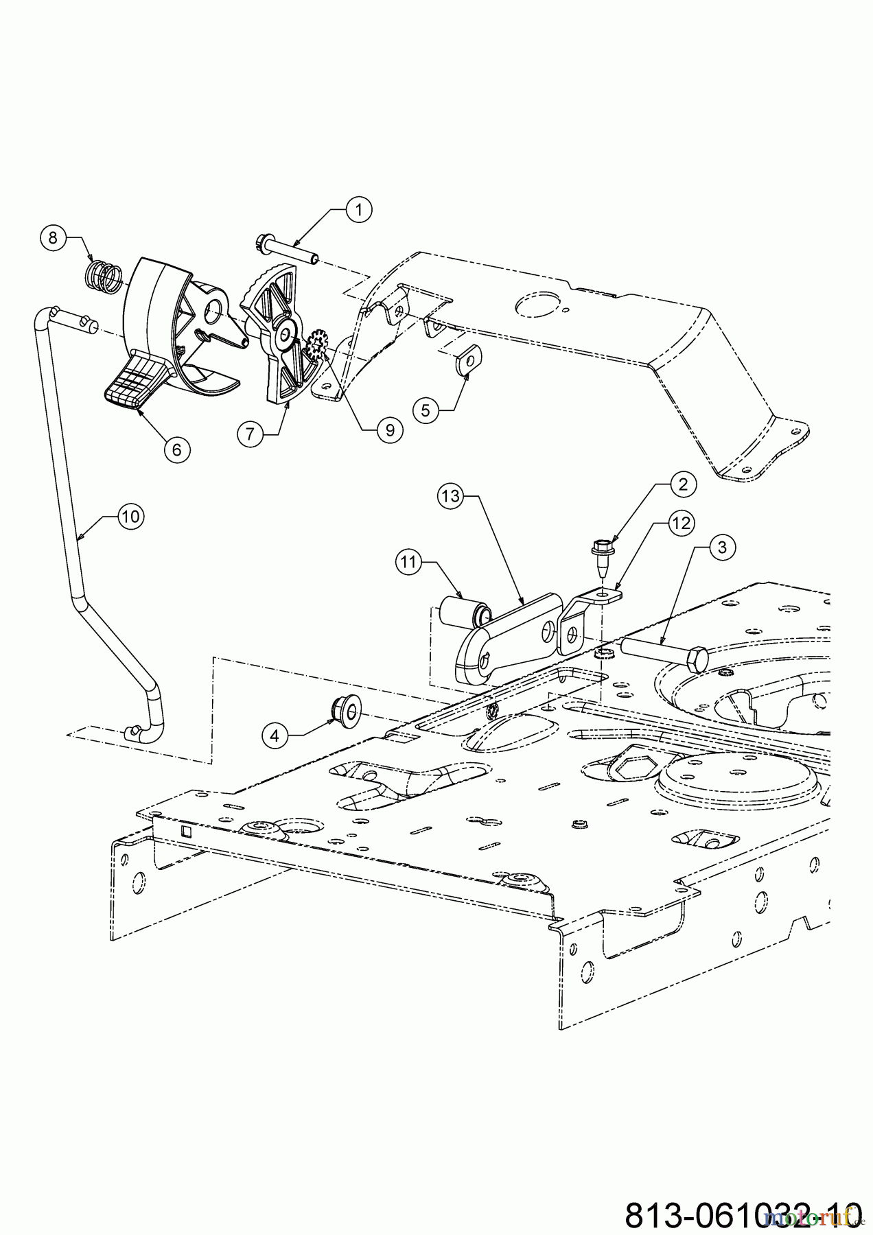 MTD Rasentraktoren Smart RE 125 13A777SE600 (2023) Parkbremse