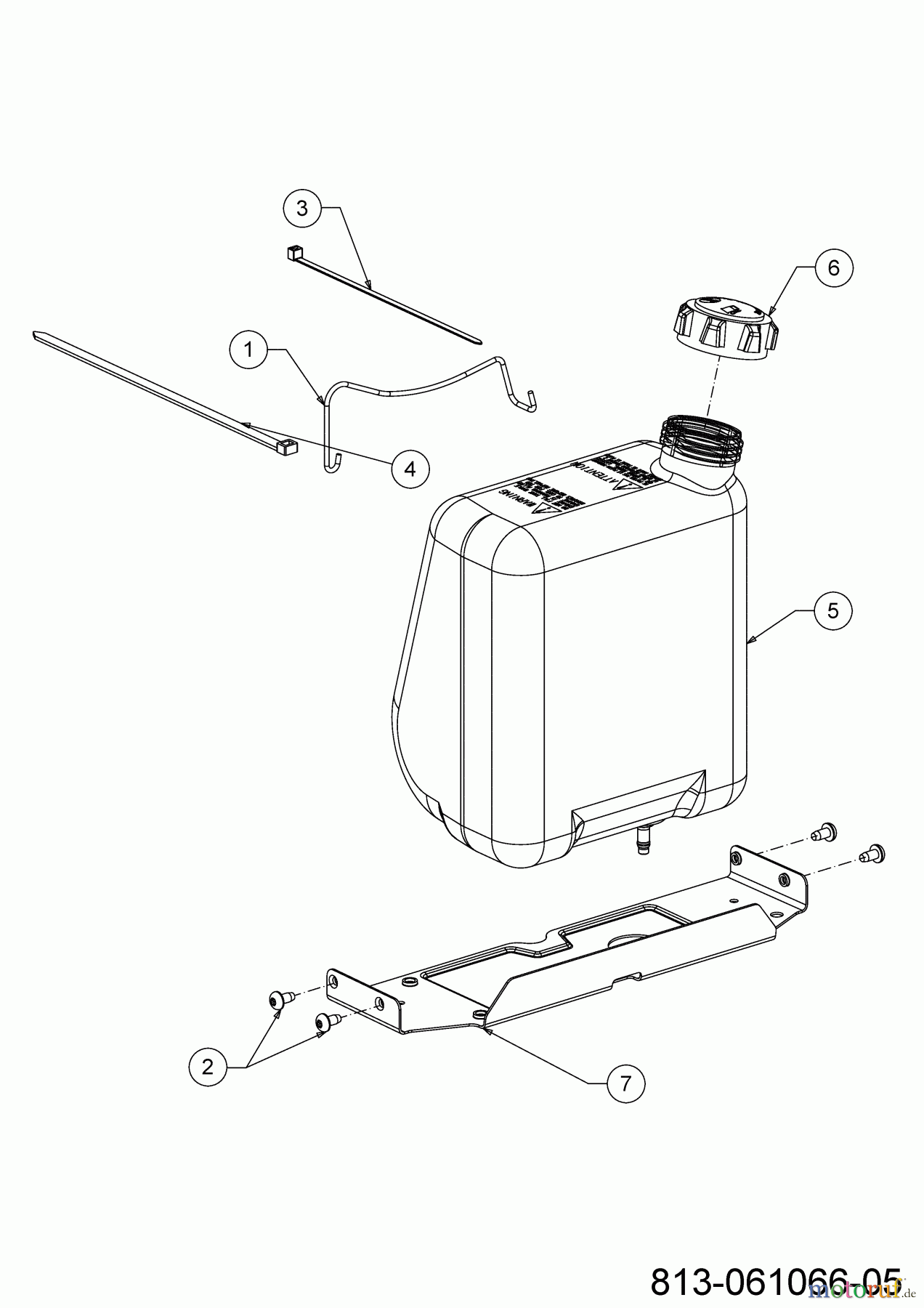 MTD Rasentraktoren Smart RN 145 13A876KN600 (2021) Tank