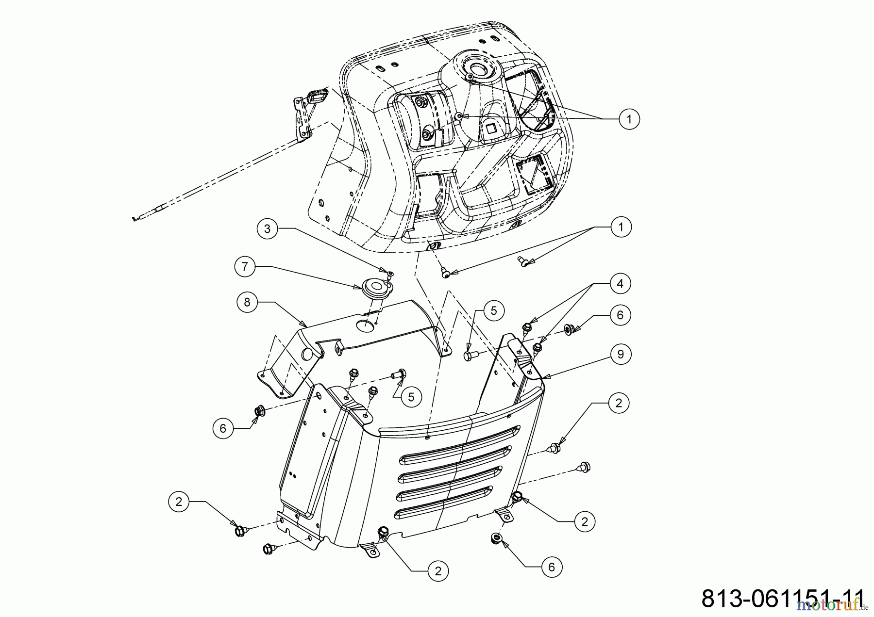 MTD Rasentraktoren Optima LG 200 H 13AJ78SS678 (2023) Armaturenbrett