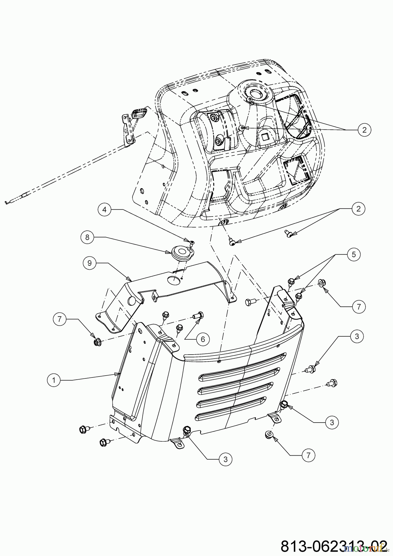 MTD Rasentraktoren Smart RN 145 13A876KN600 (2021) Armaturenbrett