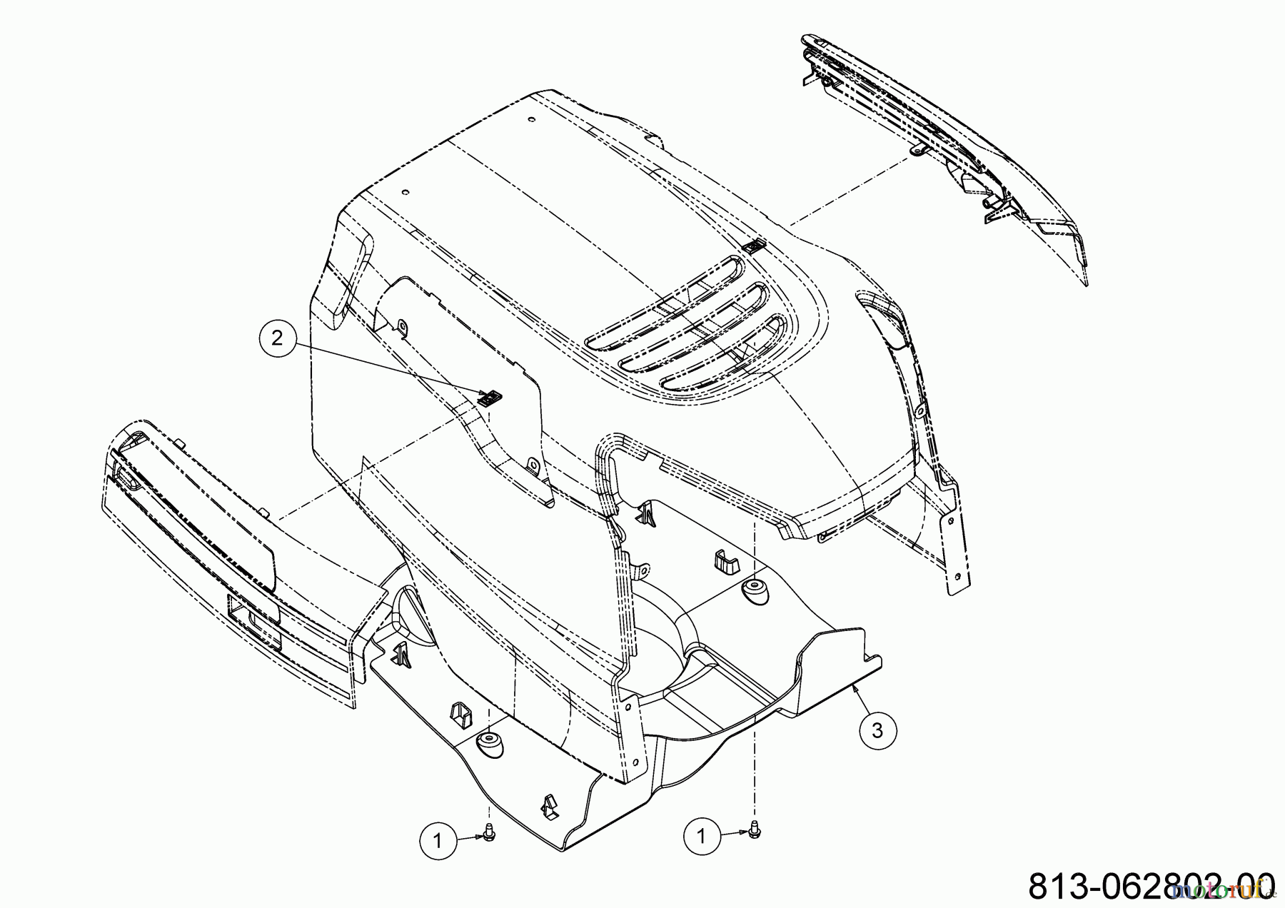 MTD Rasentraktoren Smart RE 125 13A777SE600 (2023) Luftführung