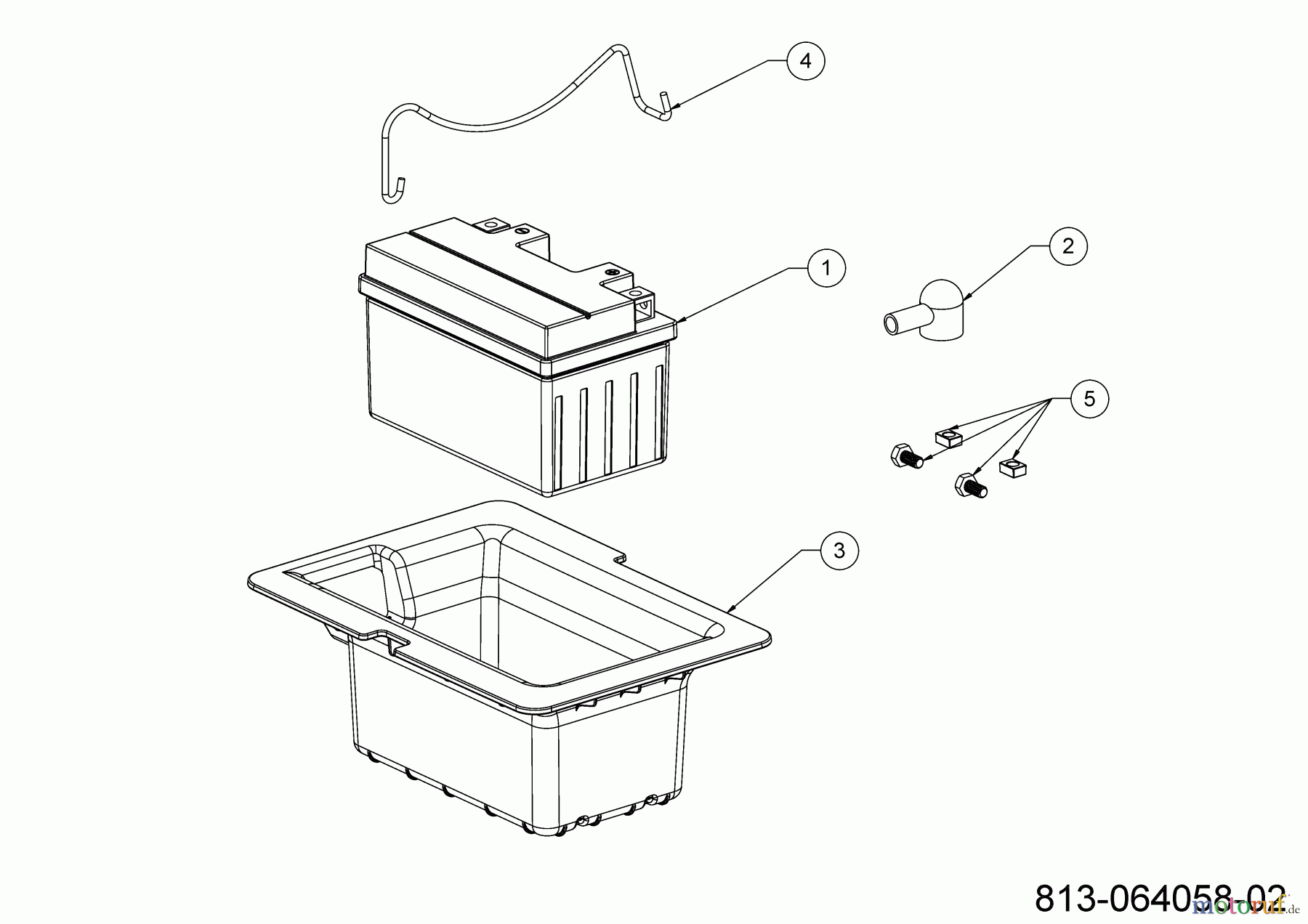 MTD Rasentraktoren Smart RE 125 13A777SE600 (2023) Batterie