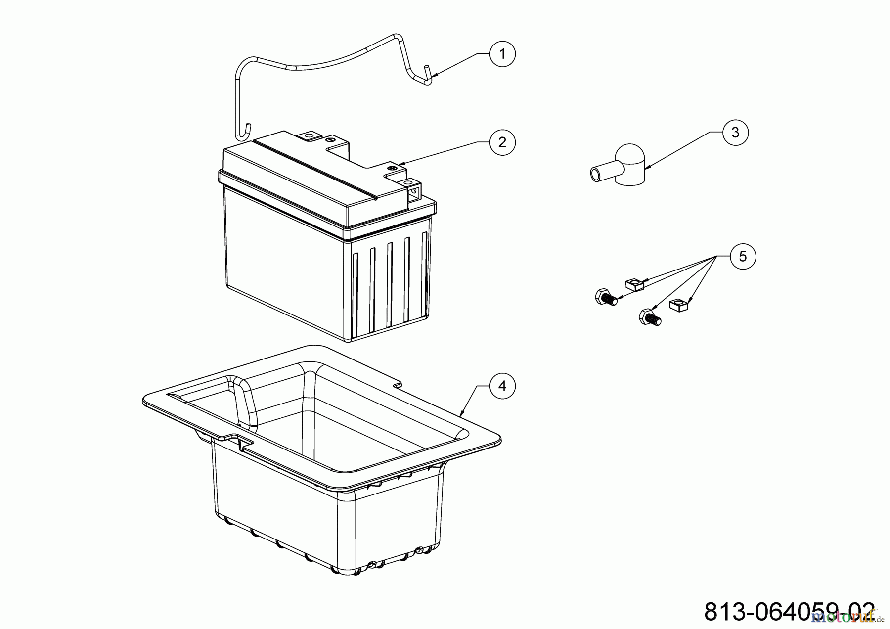 Troy-Bilt Rasentraktoren HORSE 107T-S 13AJ78BS609 (2023) Batterie