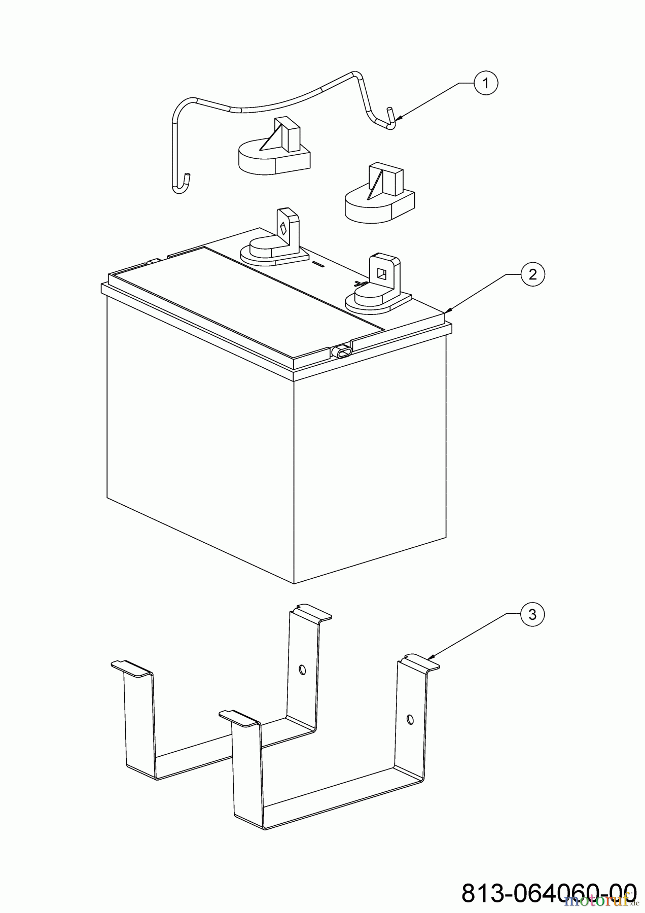 MTD Rasentraktoren Smart RF 125 13B776KF600 (2022) Batterie