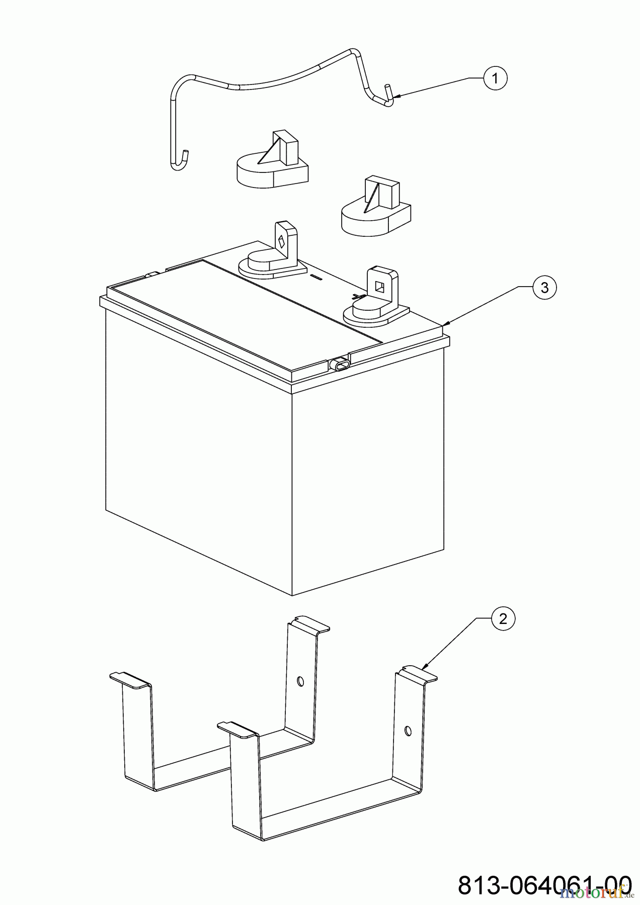 MTD Rasentraktoren Optima LG 200 H 13BJ79KG678 (2022) Batterie