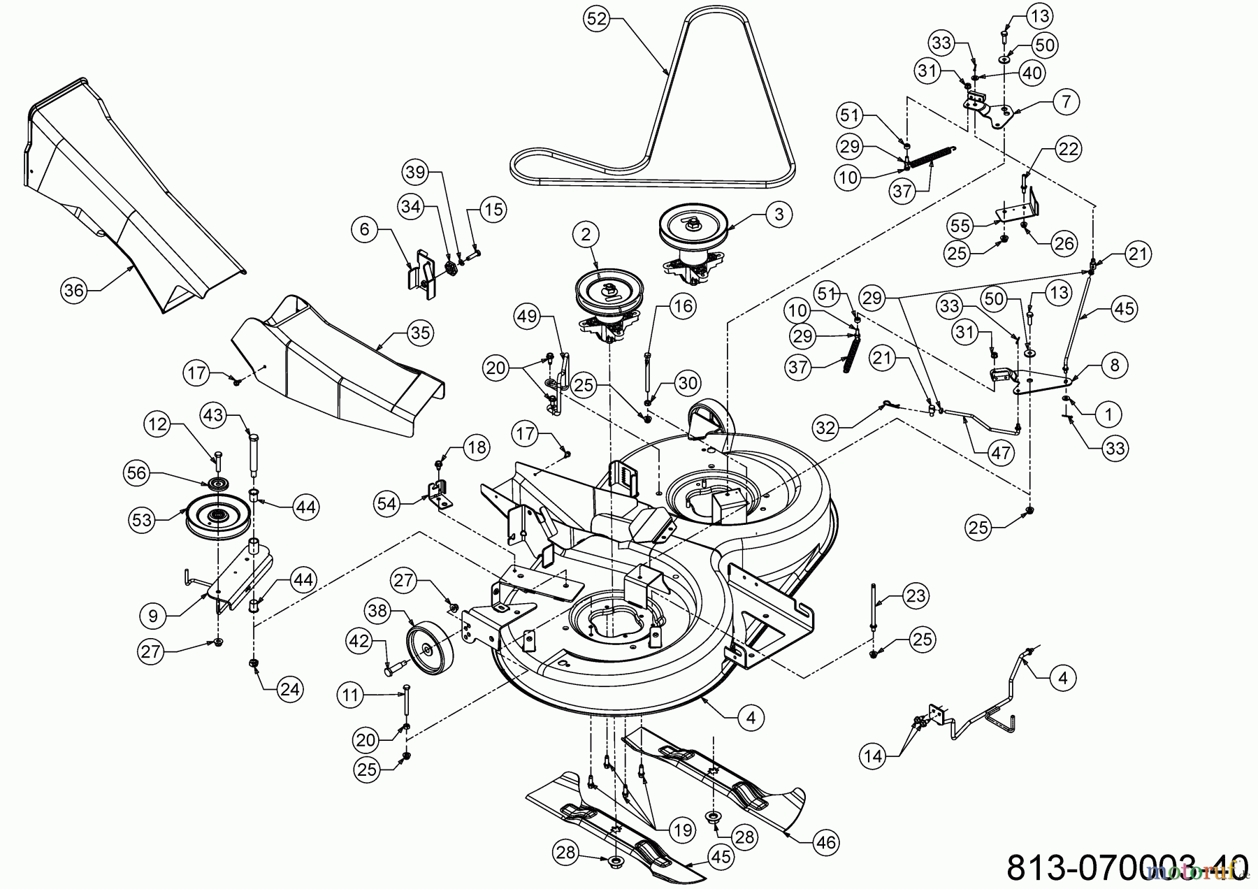 Troy-Bilt Rasentraktoren HORSE 105T-R 13AJ71BN609 (2023) Mähwerk N (41
