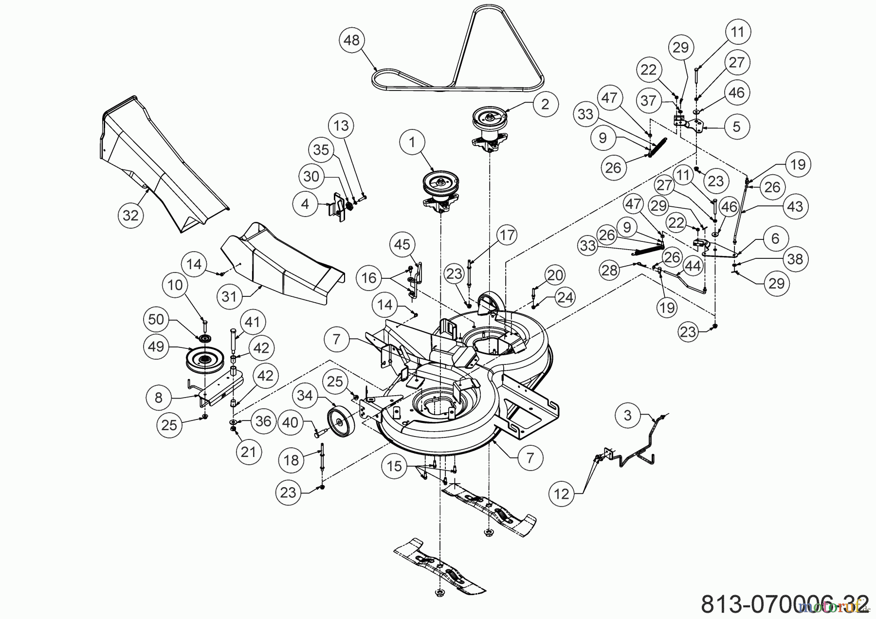 Black-Line Rasentraktoren BL 125/92 T 13A7775E683 (2021) Mähwerk E (36