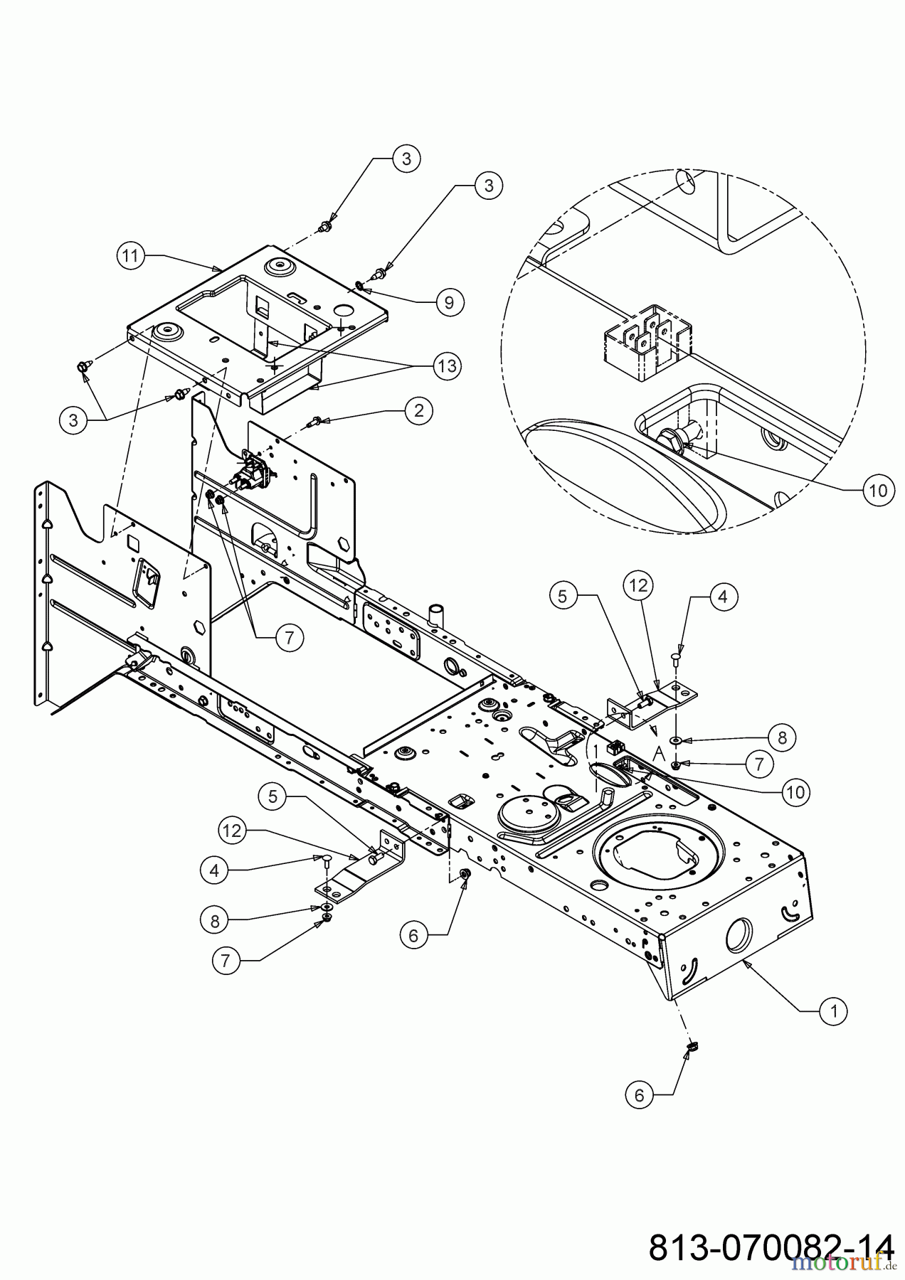 MTD Rasentraktoren Smart RN 145 13A876KN600 (2021) Rahmen