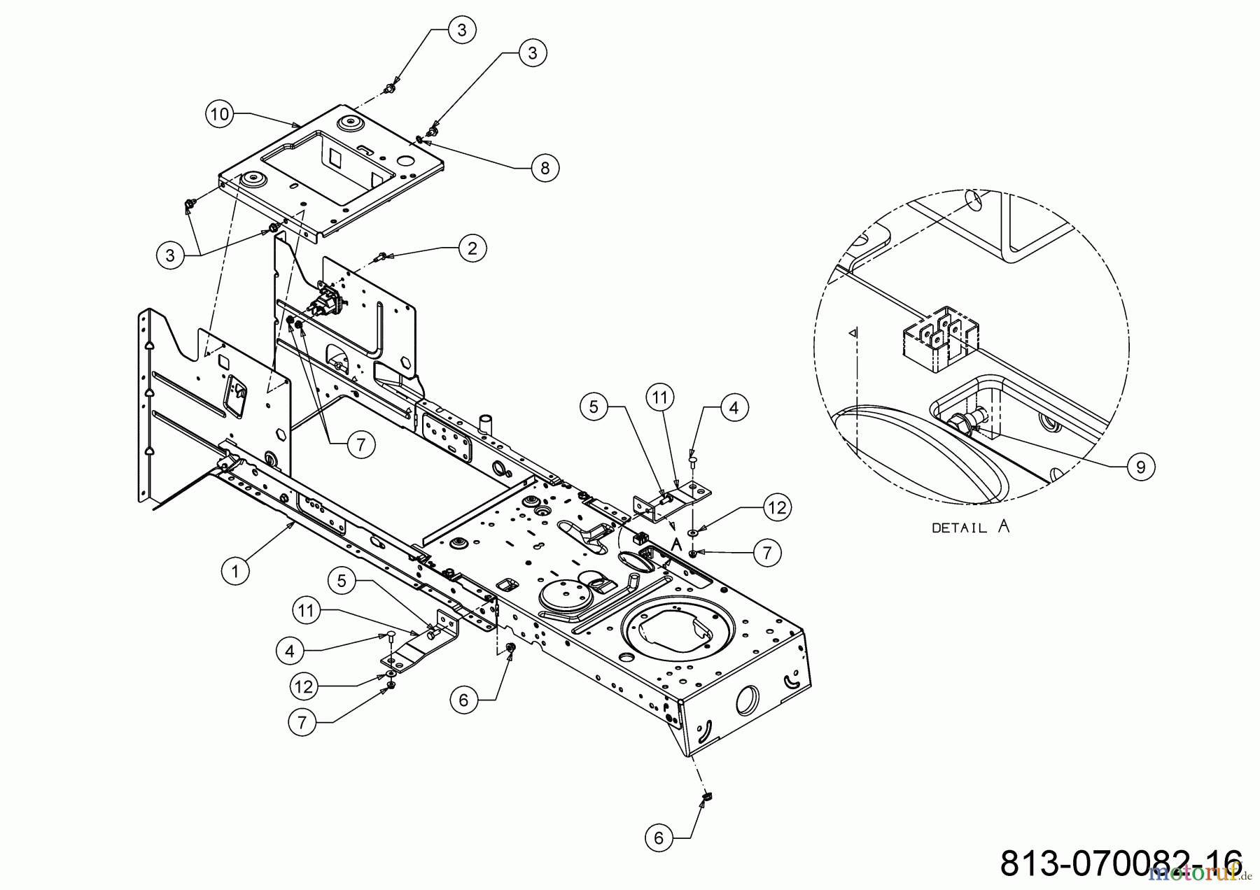  MTD Rasentraktoren Smart RE 125 13B776KE600 (2022) Rahmen