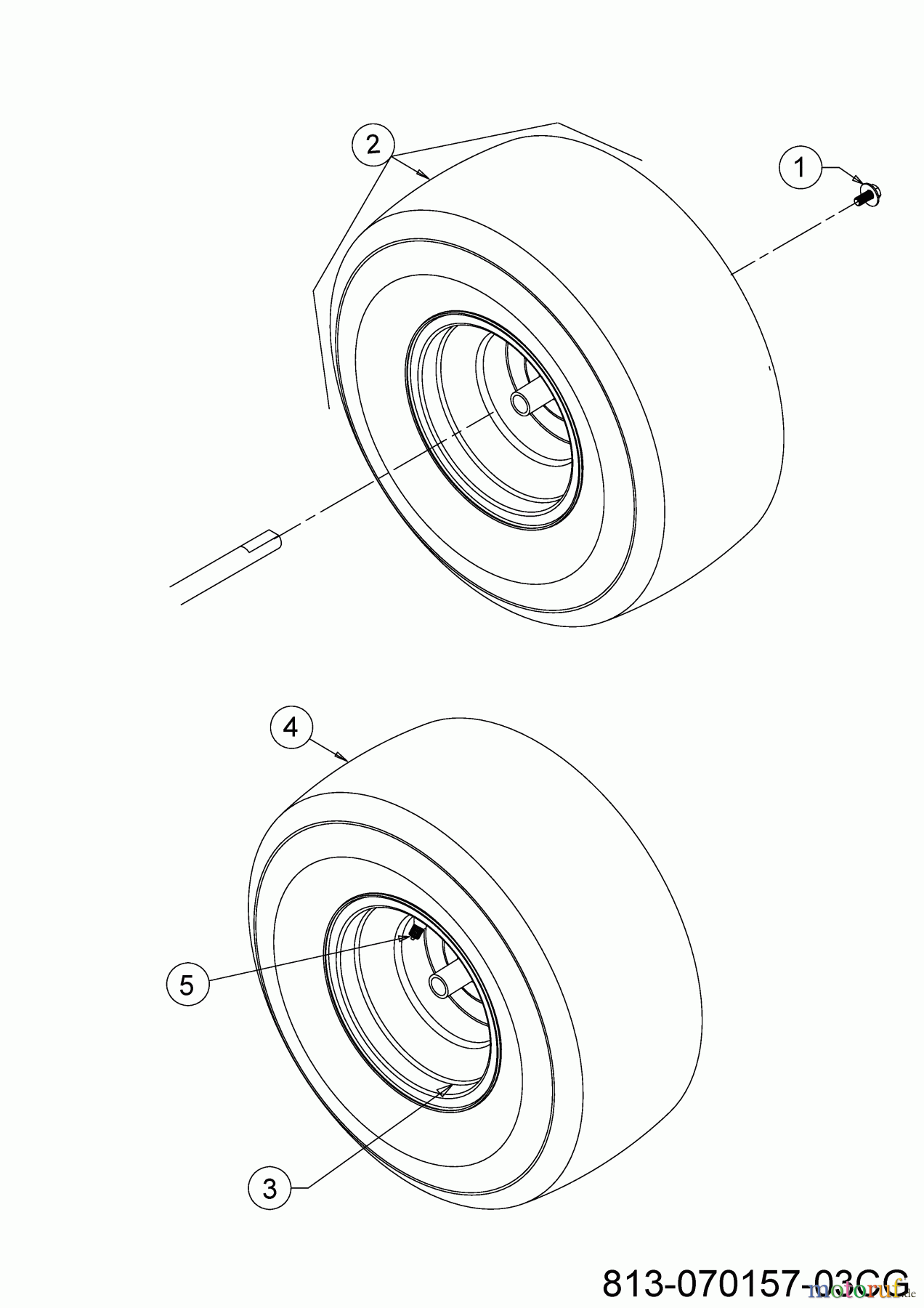Greenbase Rasentraktoren V 170 13A871KE618 (2021) Räder hinten